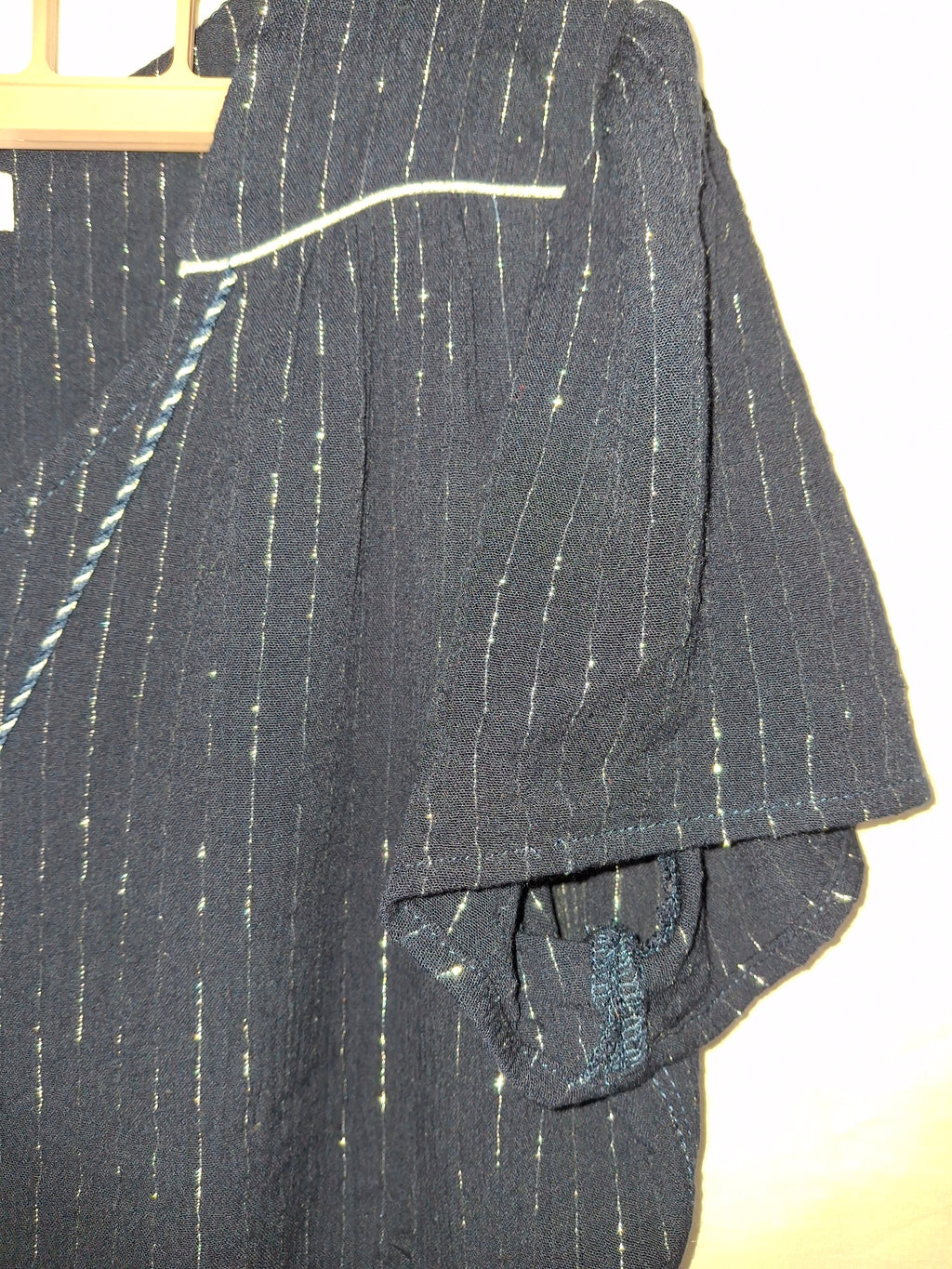 Blouse Julie Guerlande – Bleu, liseré pailleté - Taille  S (36)