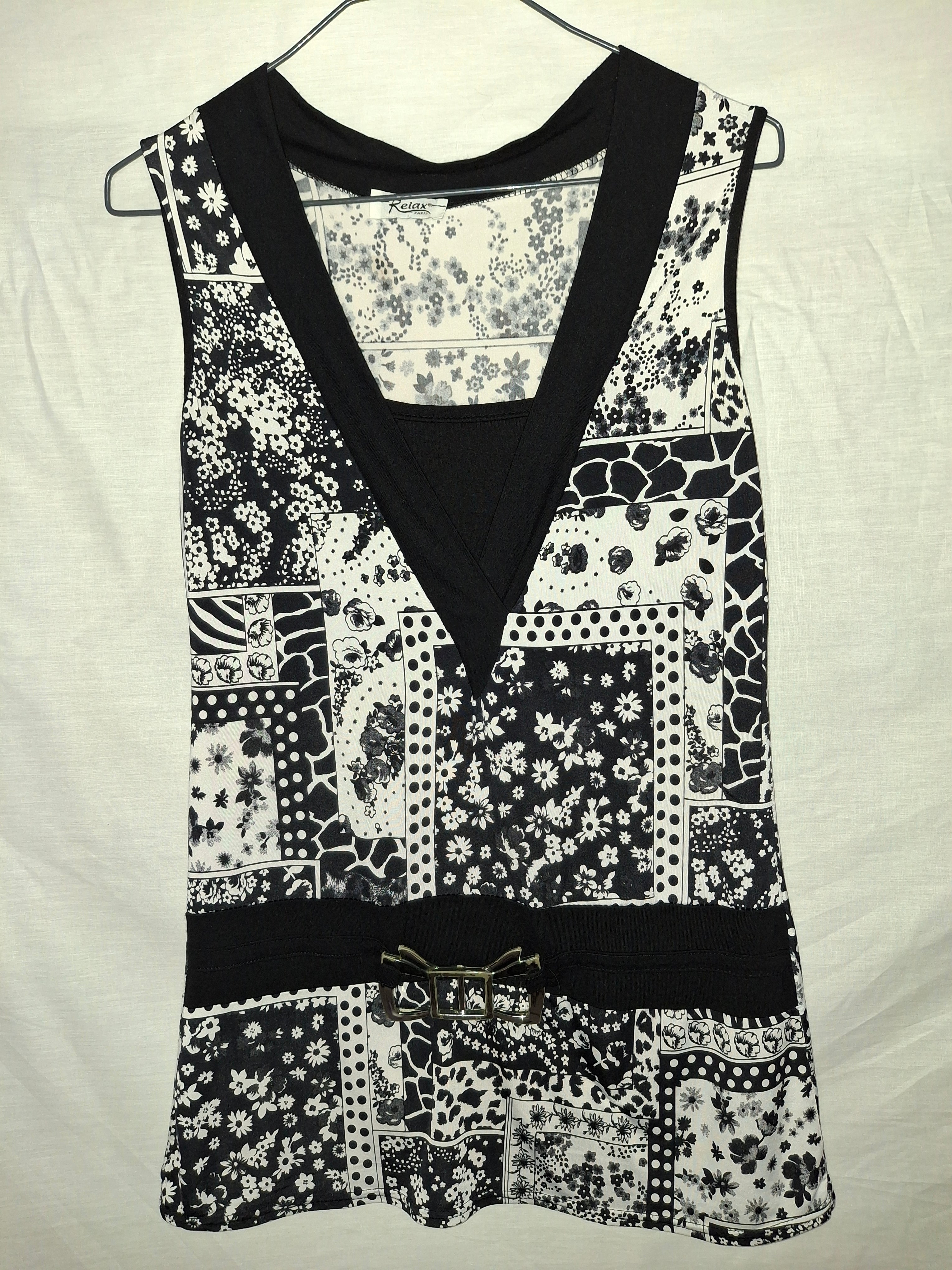 Blouse Relax – Noire et blanche - Taille  M (38)