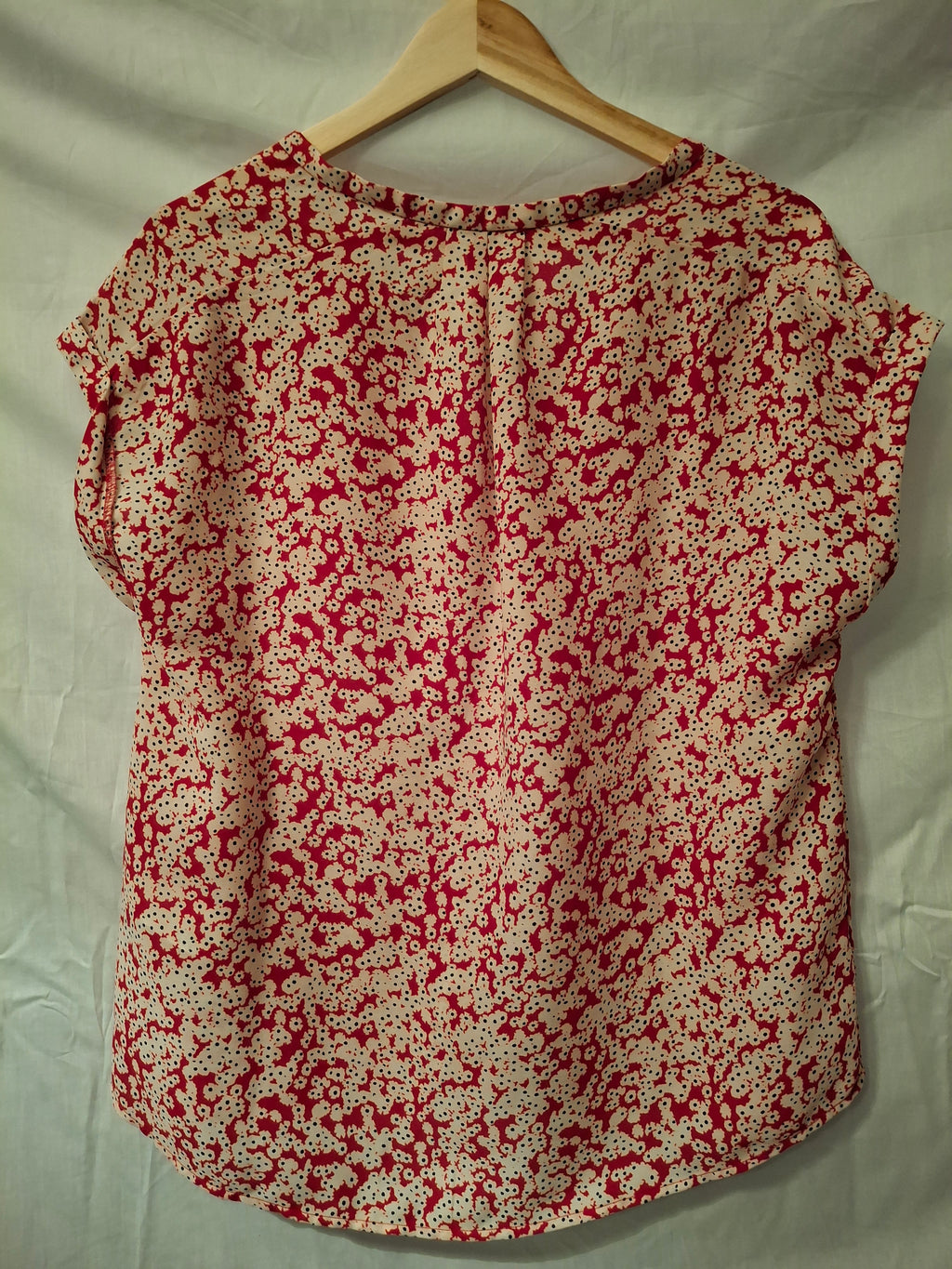 Blouse fleurie Kiabi – rouge  - Taille : L (40)