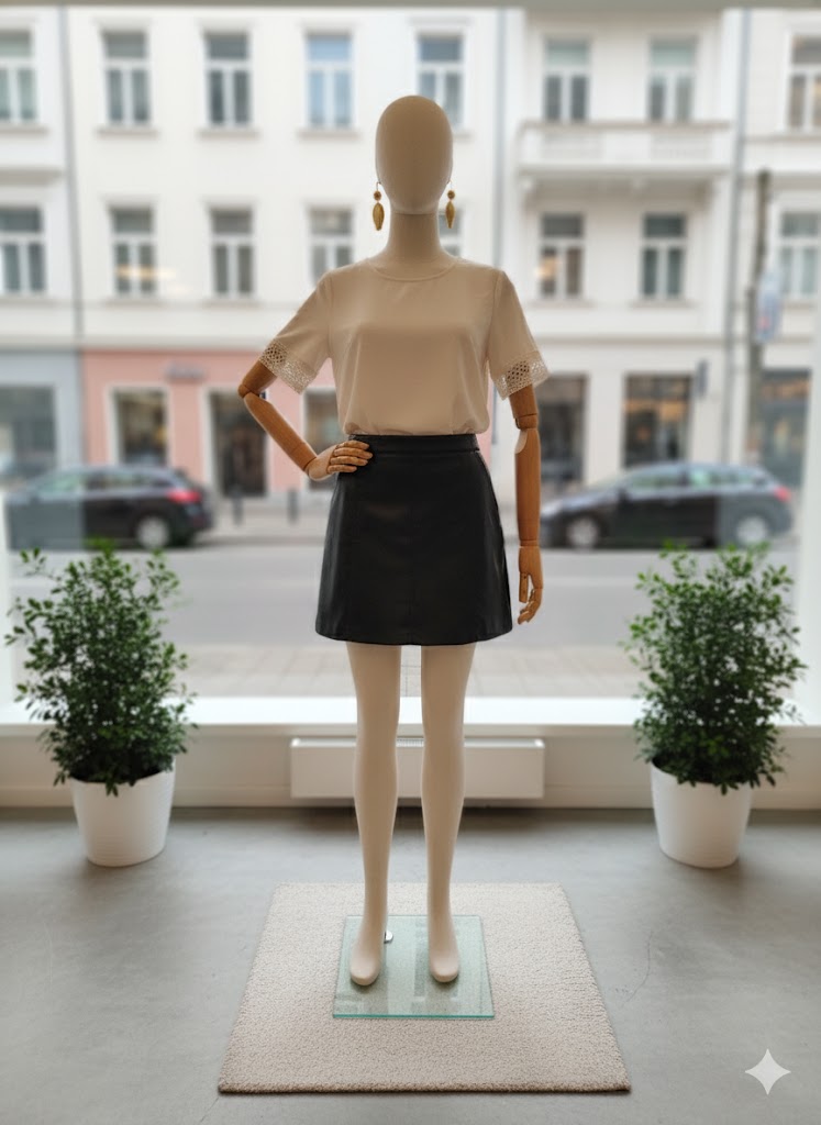 Blouse manches courtes New look – blanc cassé - Taille : XXL (44)