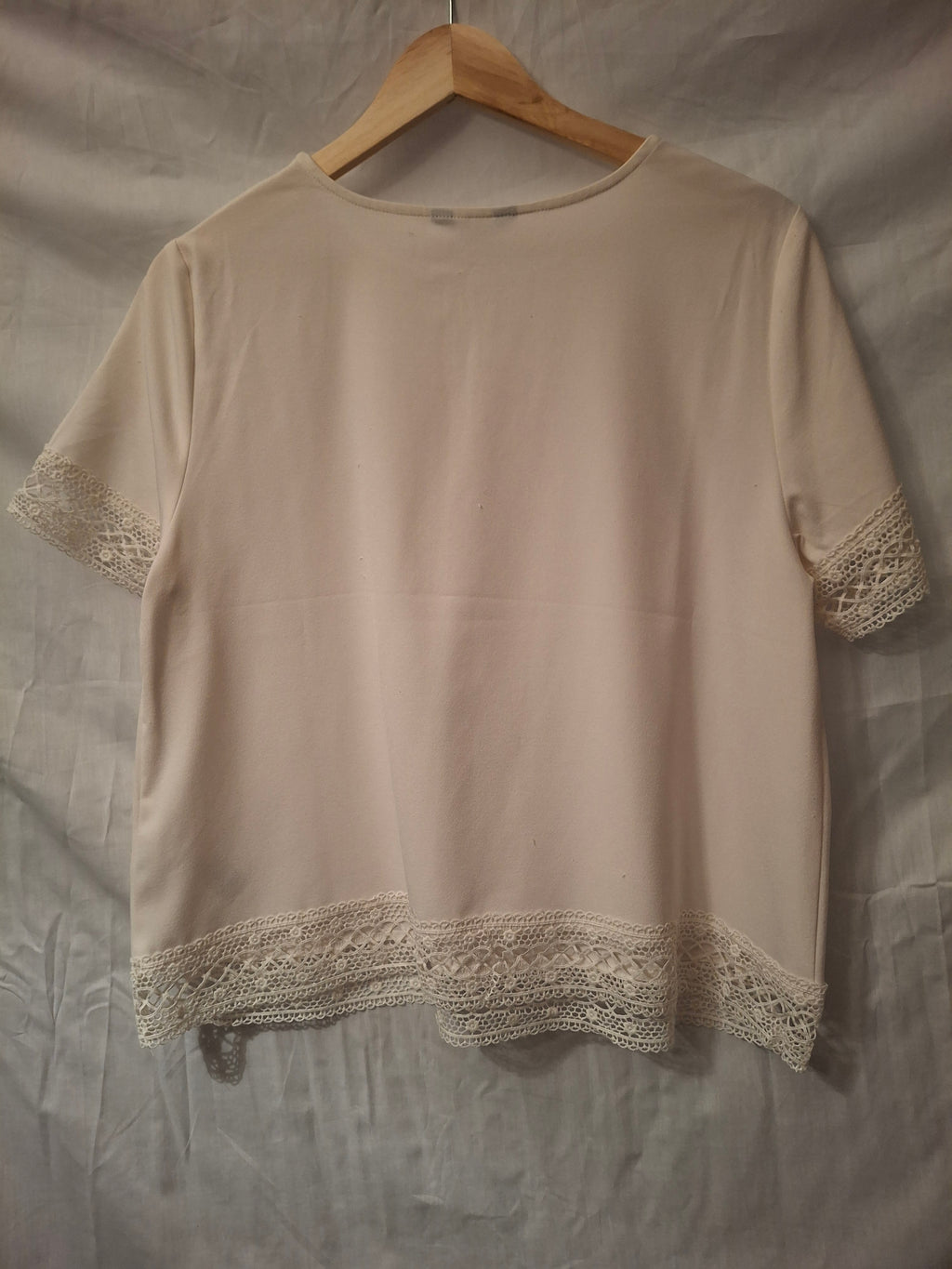 Blouse manches courtes New look – blanc cassé - Taille : XXL (44)