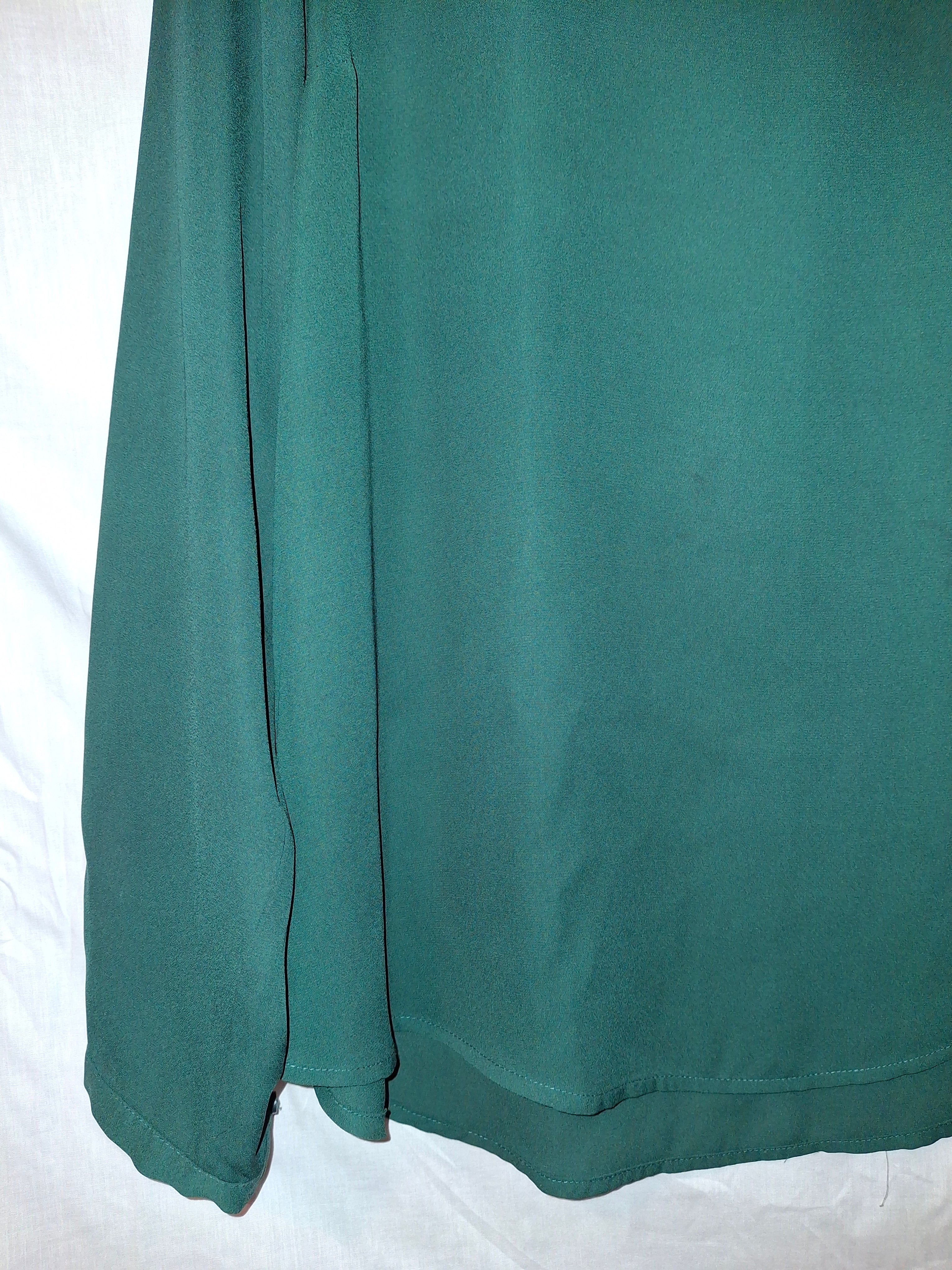 Blouse manches longues Zalando – verte - Taille : XL (42)