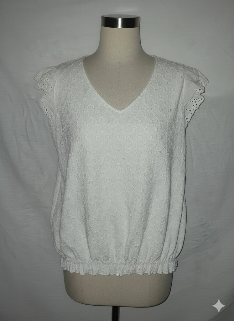 Blouse sans manches Cache cache - Crème - Taille M (38)