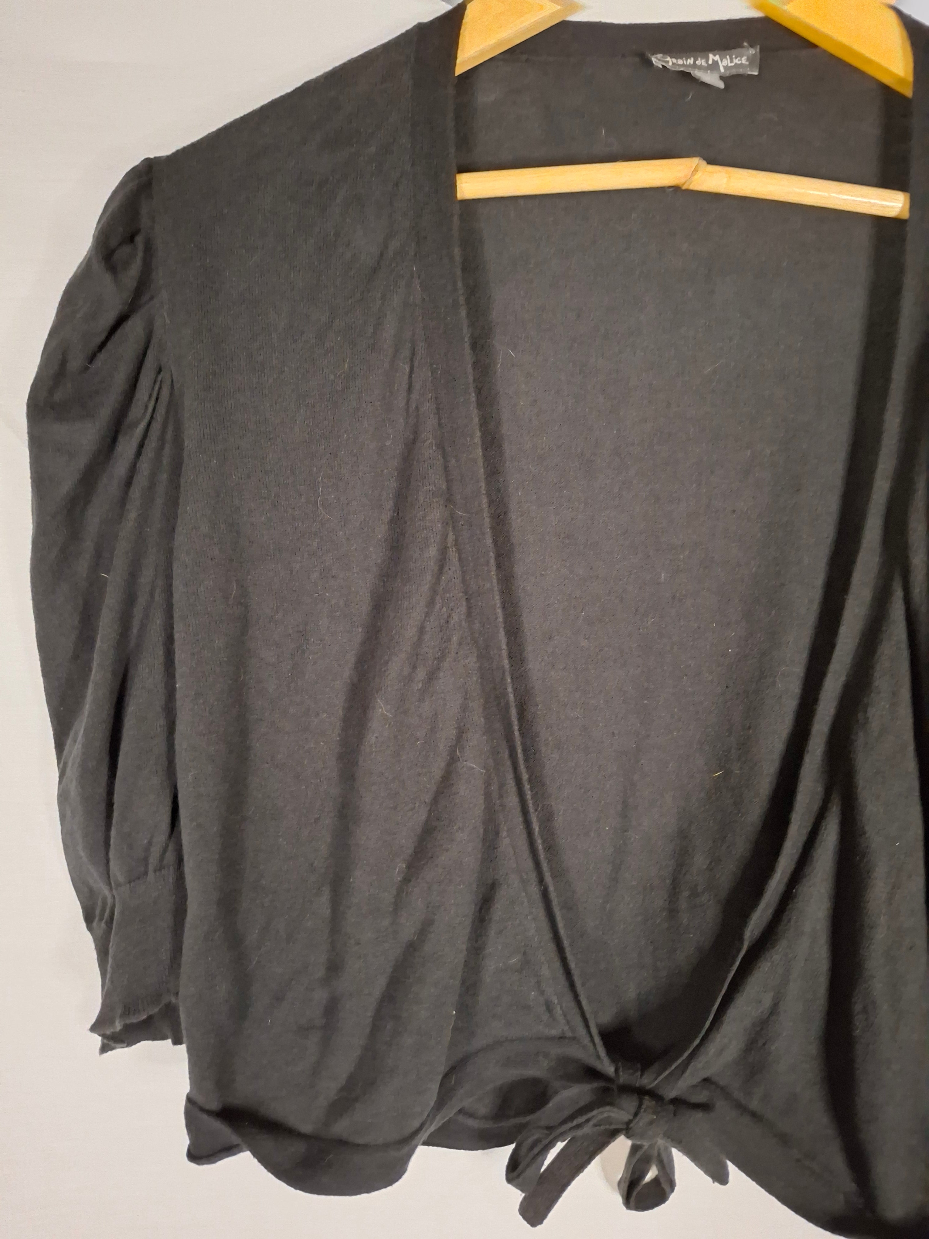 Boléro manches courtes Grain de malice  – Noir  - 42 (XL)