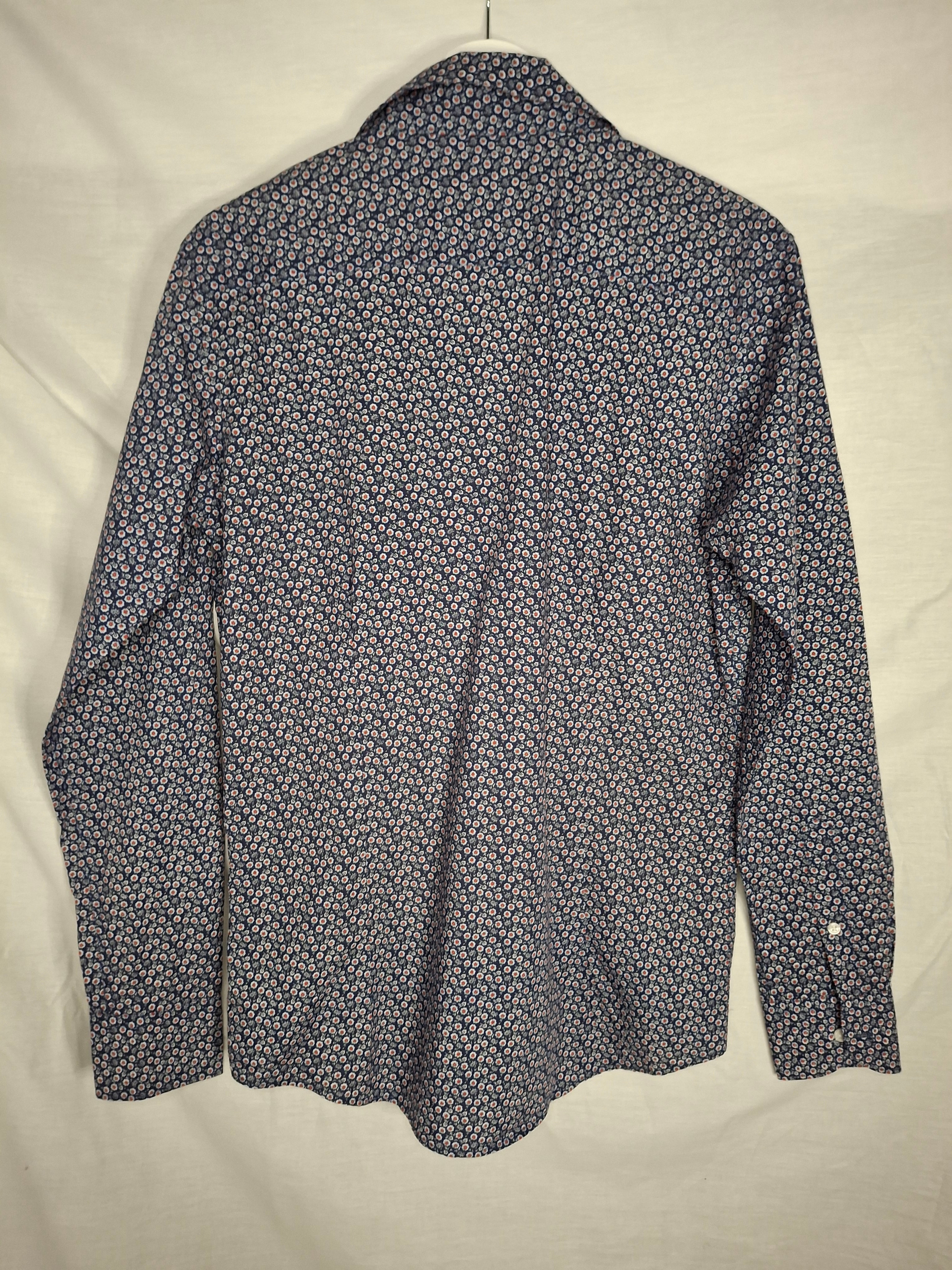 Chemise Homme CELOPMAN - Imprimé Floral/Fantaisie Bleu Marine  - Taille  M (38)