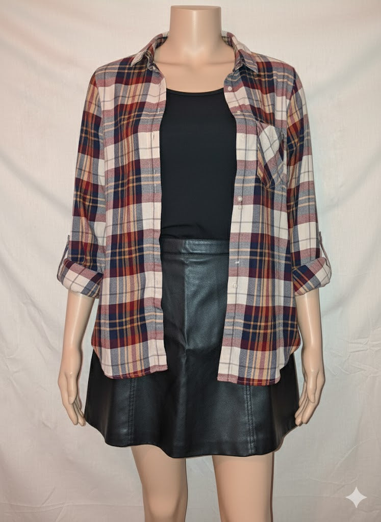 Chemise à carreaux LOGG – dominance bleu et blanc - Taille : XL (42)