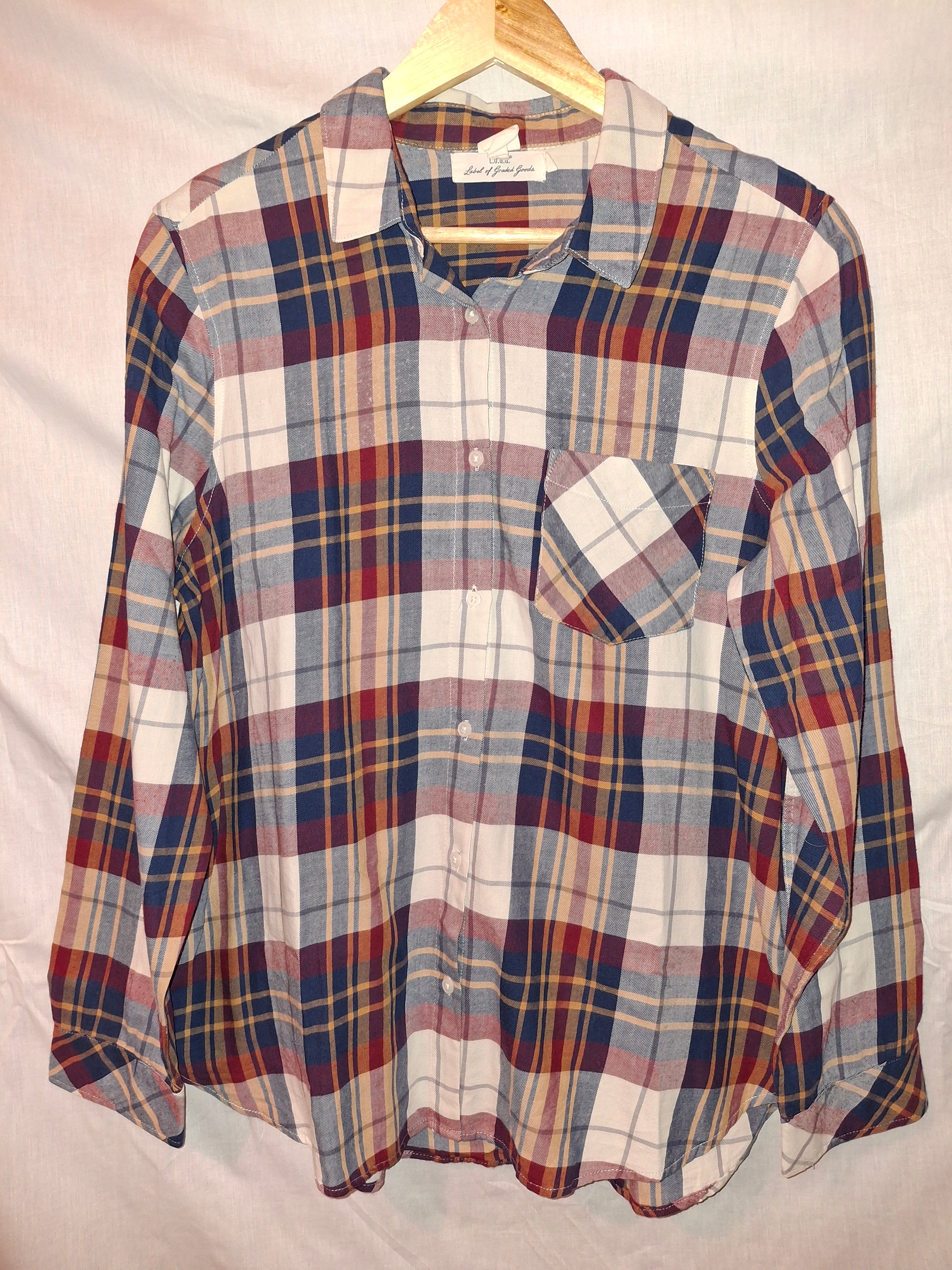 Chemise à carreaux LOGG – dominance bleu et blanc - Taille : XL (42)