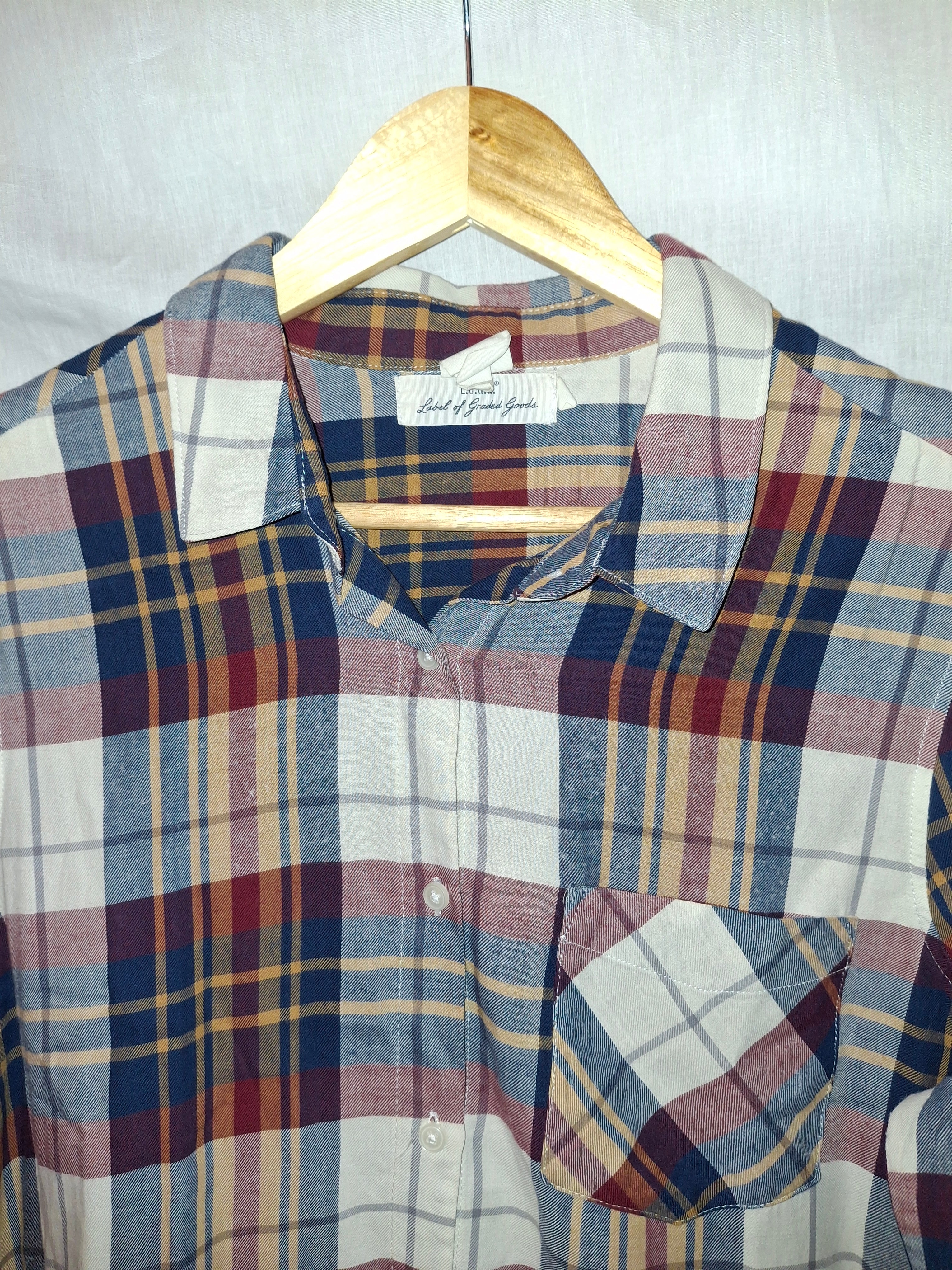 Chemise à carreaux LOGG – dominance bleu et blanc - Taille : XL (42)