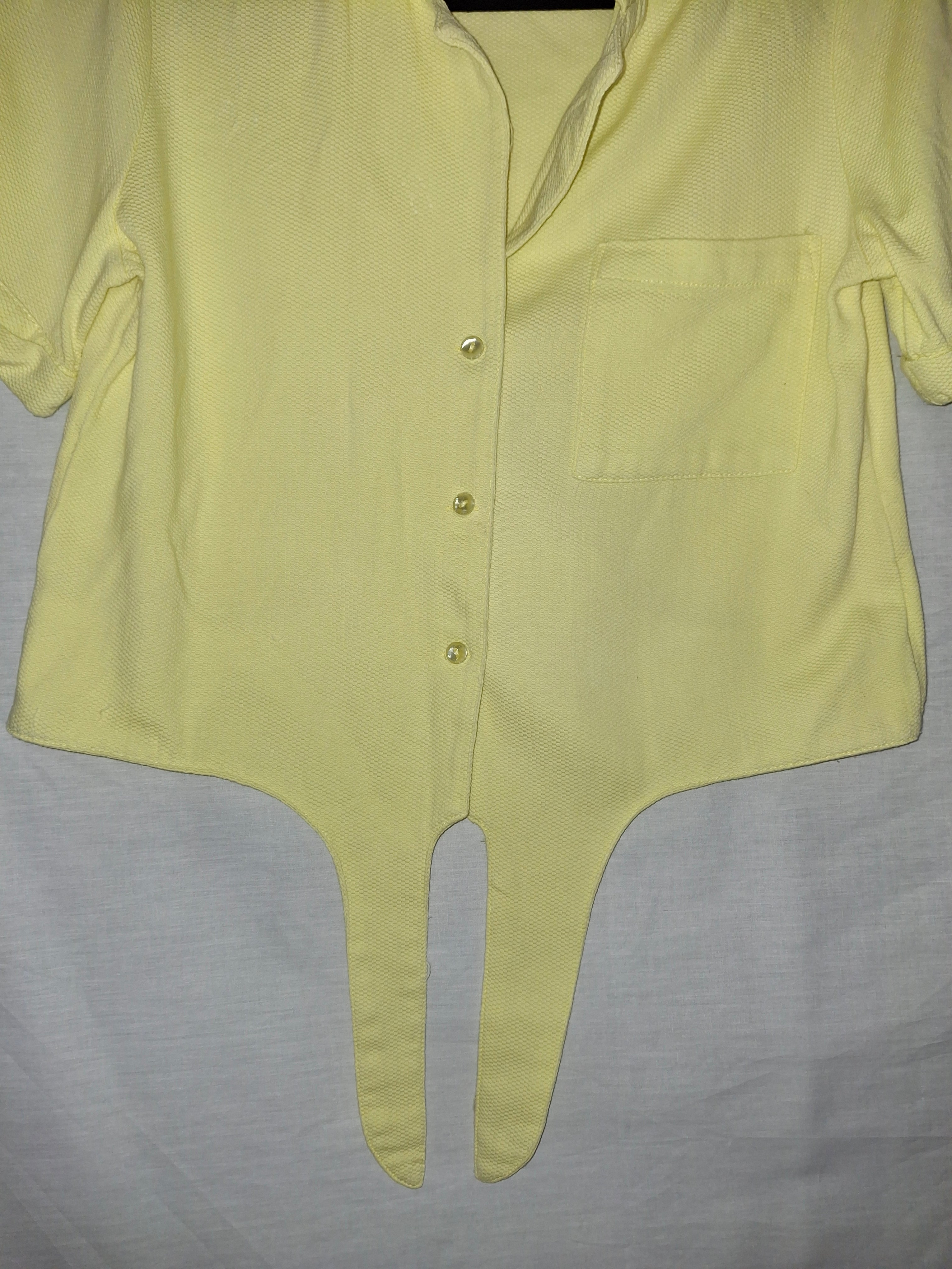 Chemise manches courtes femme Pimkie - Jaune - Taille M (38)
