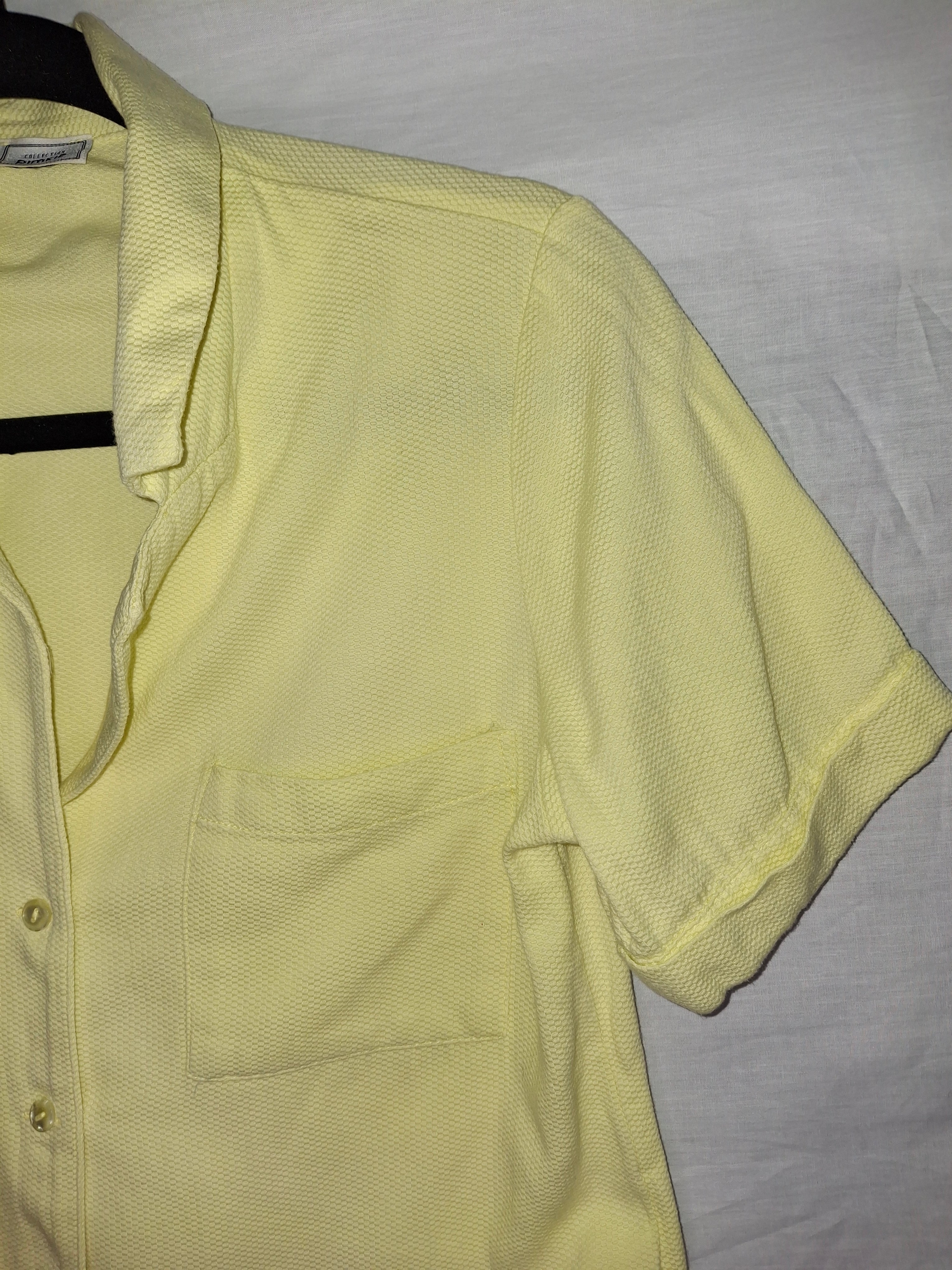 Chemise manches courtes femme Pimkie - Jaune - Taille M (38)