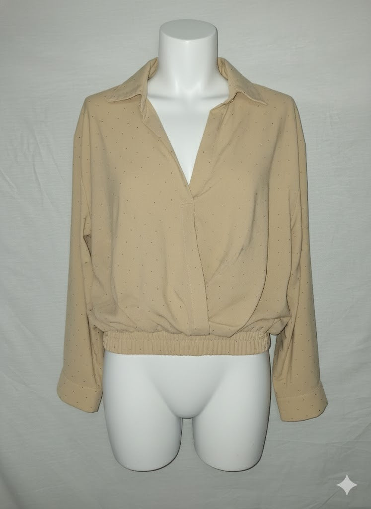 Chemise manches longues Mc Laurene – Caramel pailleté- Taille M (38)