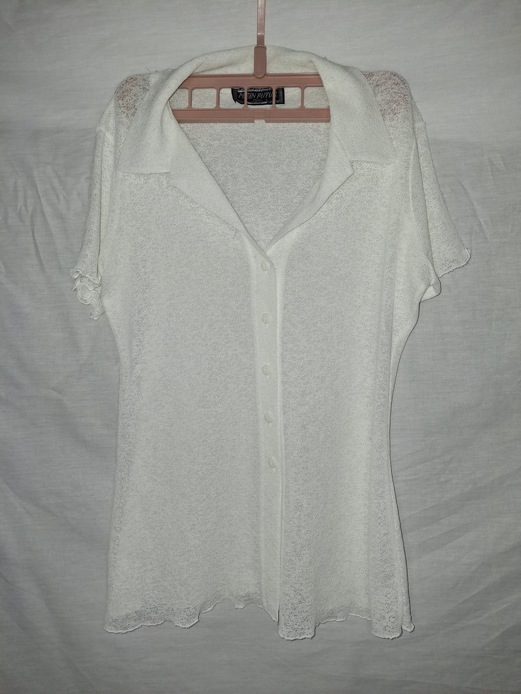 Chemisier manches courtes Plein futur - Blanc - Taille M (38)