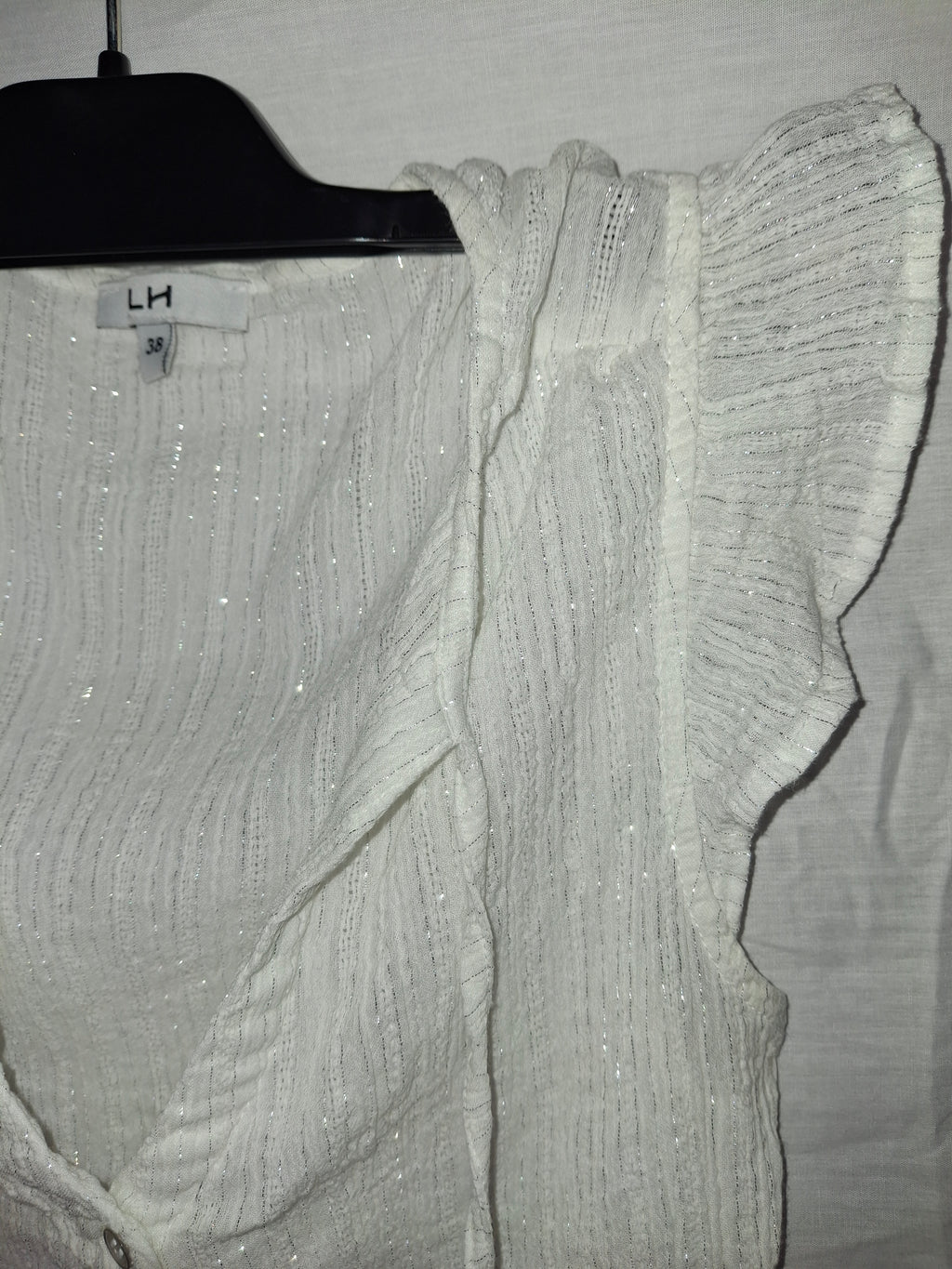 Chemisier sans manches LH – Blanc pailleté - Taille M (38)