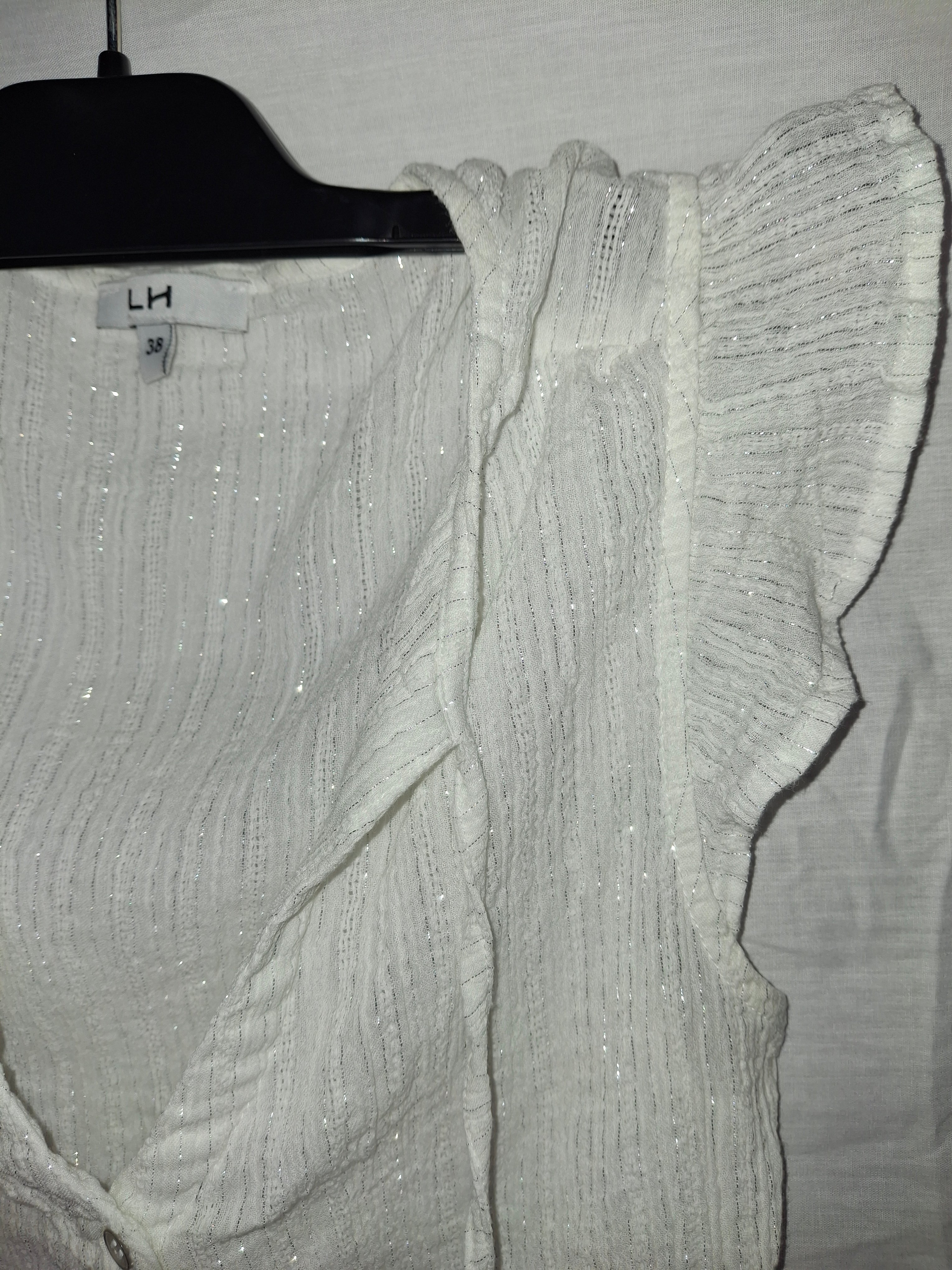 Chemisier sans manches LH – Blanc pailleté - Taille M (38)