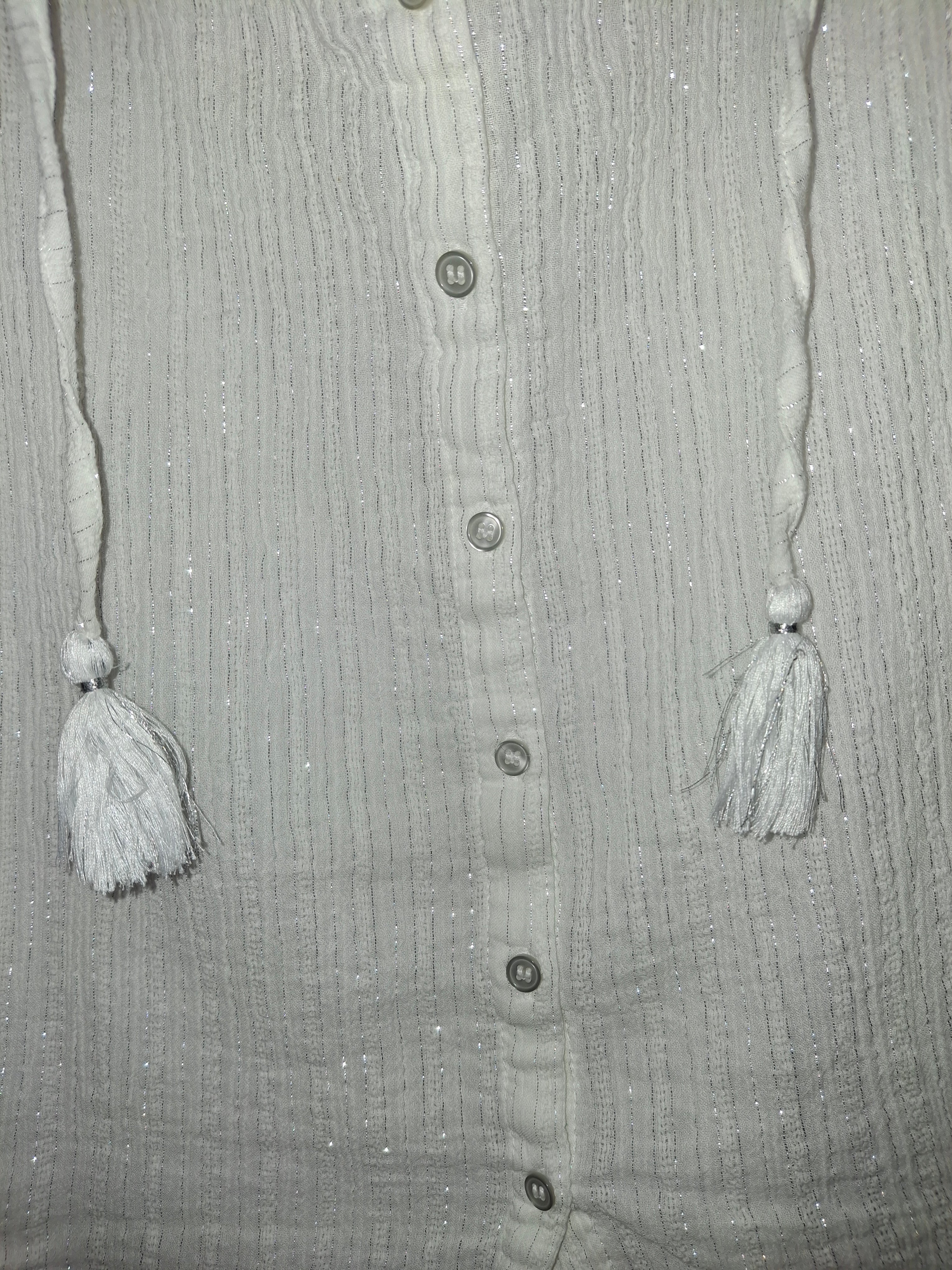 Chemisier sans manches LH – Blanc pailleté - Taille M (38)