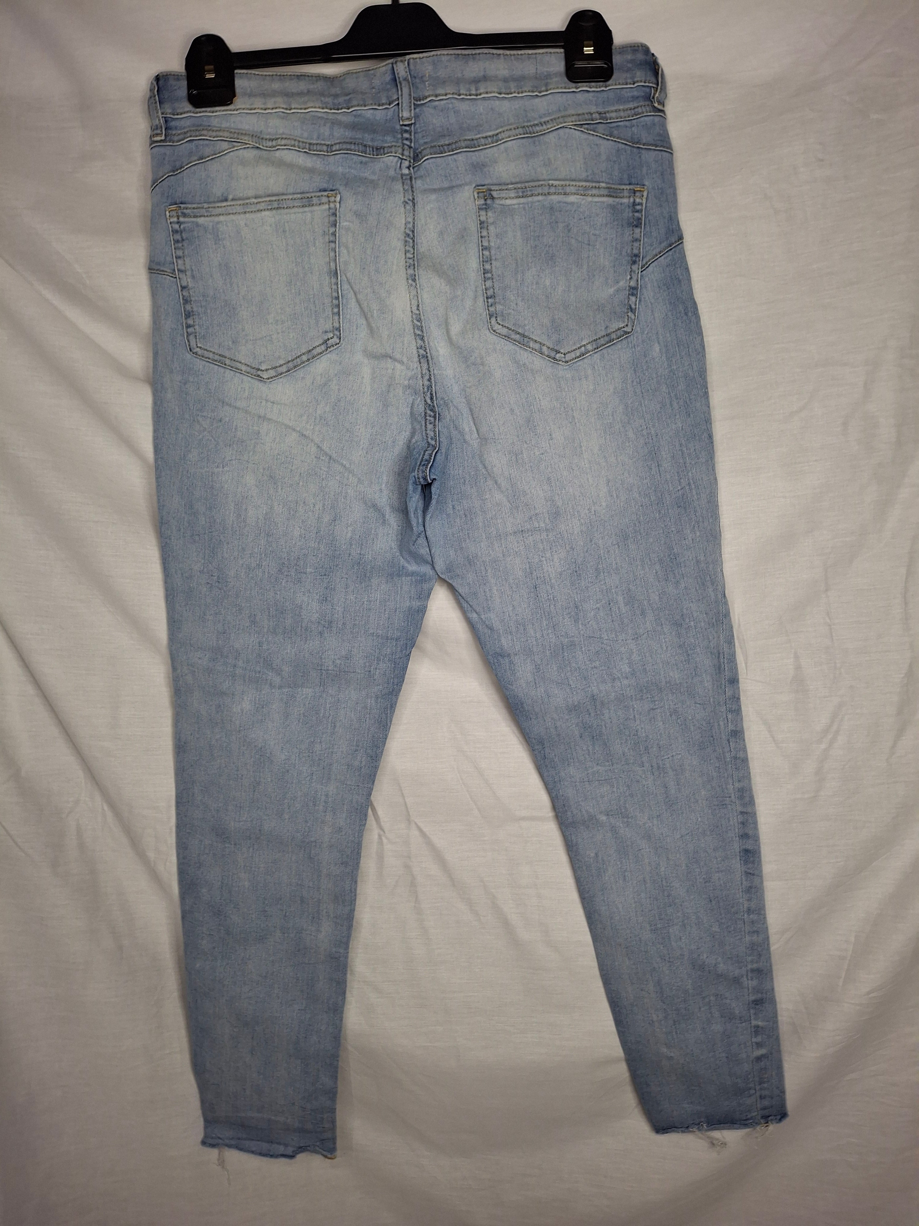 Jean F&F Coupe Slim Distressed Tendance  - Bleu Clair Délavé - XXXL (46)