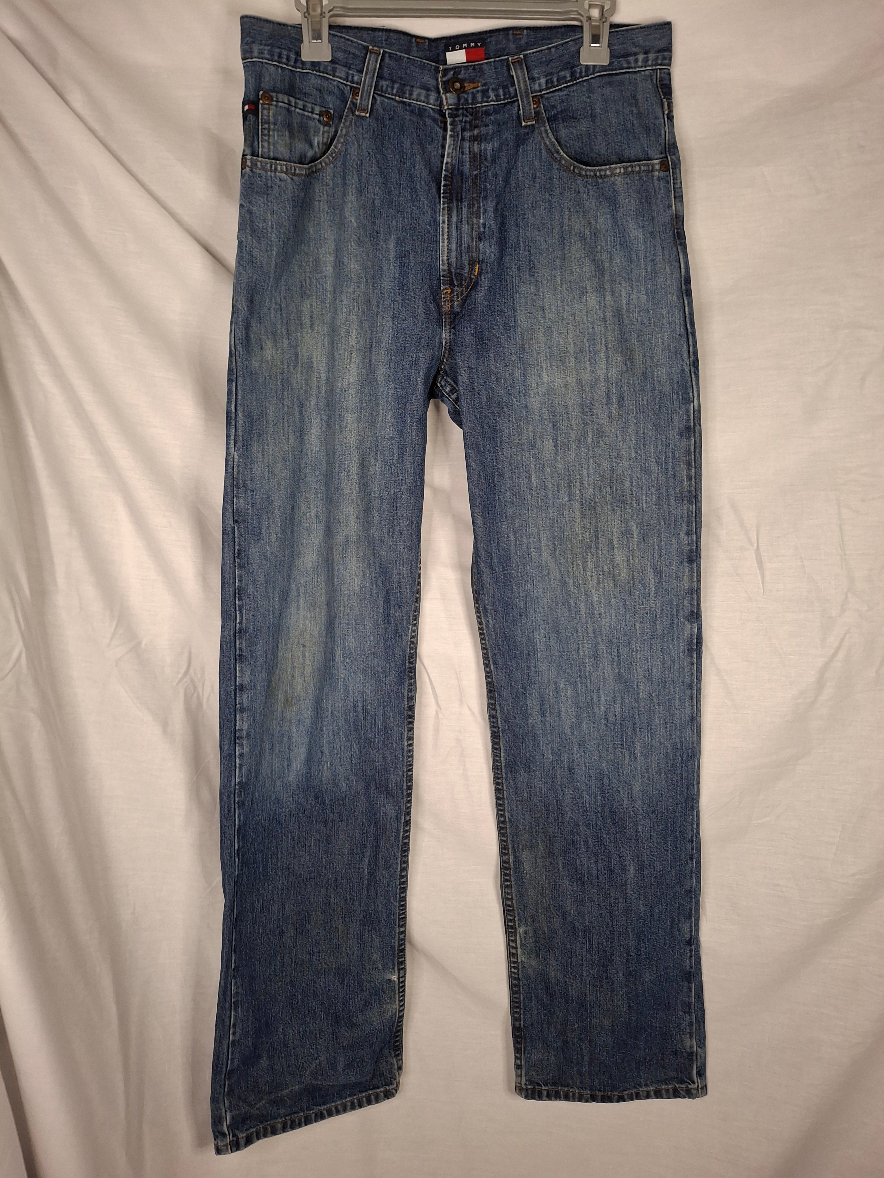Jean Tommy Hilfiger VINTAGE 2000s - Coupe Freedom Fit ( Made in Mexico) - bleu - Taille : W32 L34 -Pièce vintage unique  XL (42)