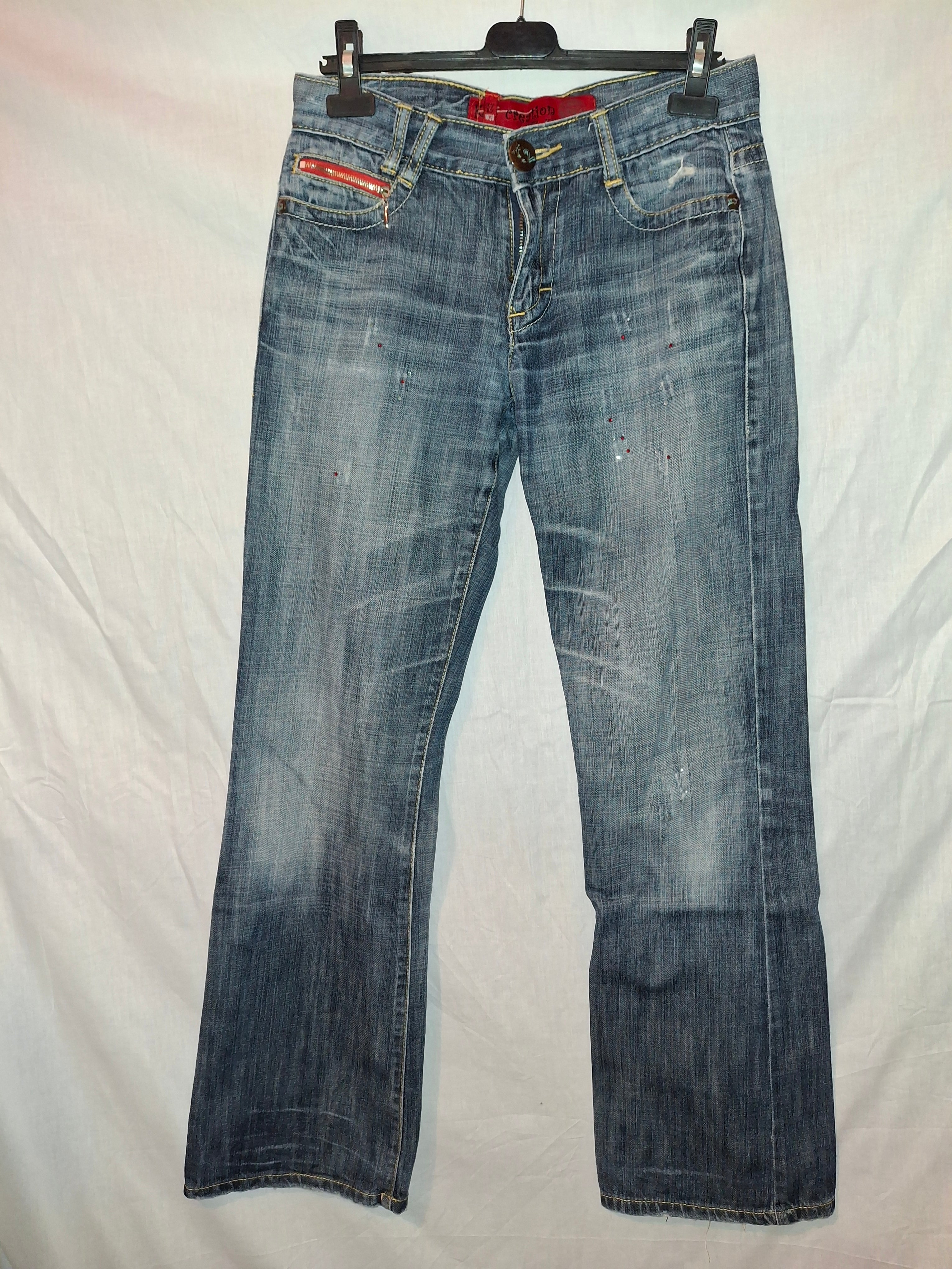 Jean femme Ky création - bleu - Taille : L (40)