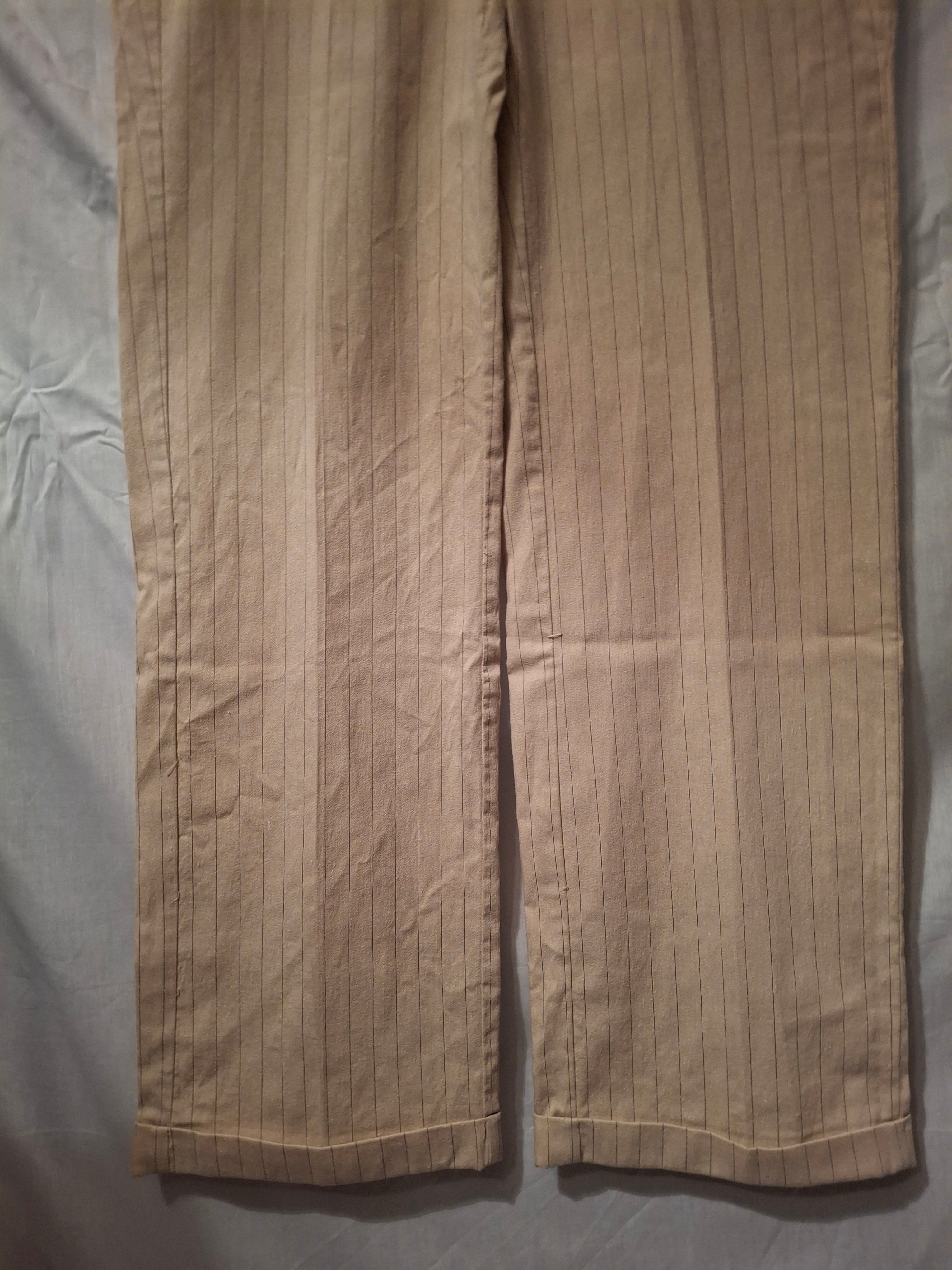 Pantalon femme Impérial - crème (à rayures) - Taille : M (38)