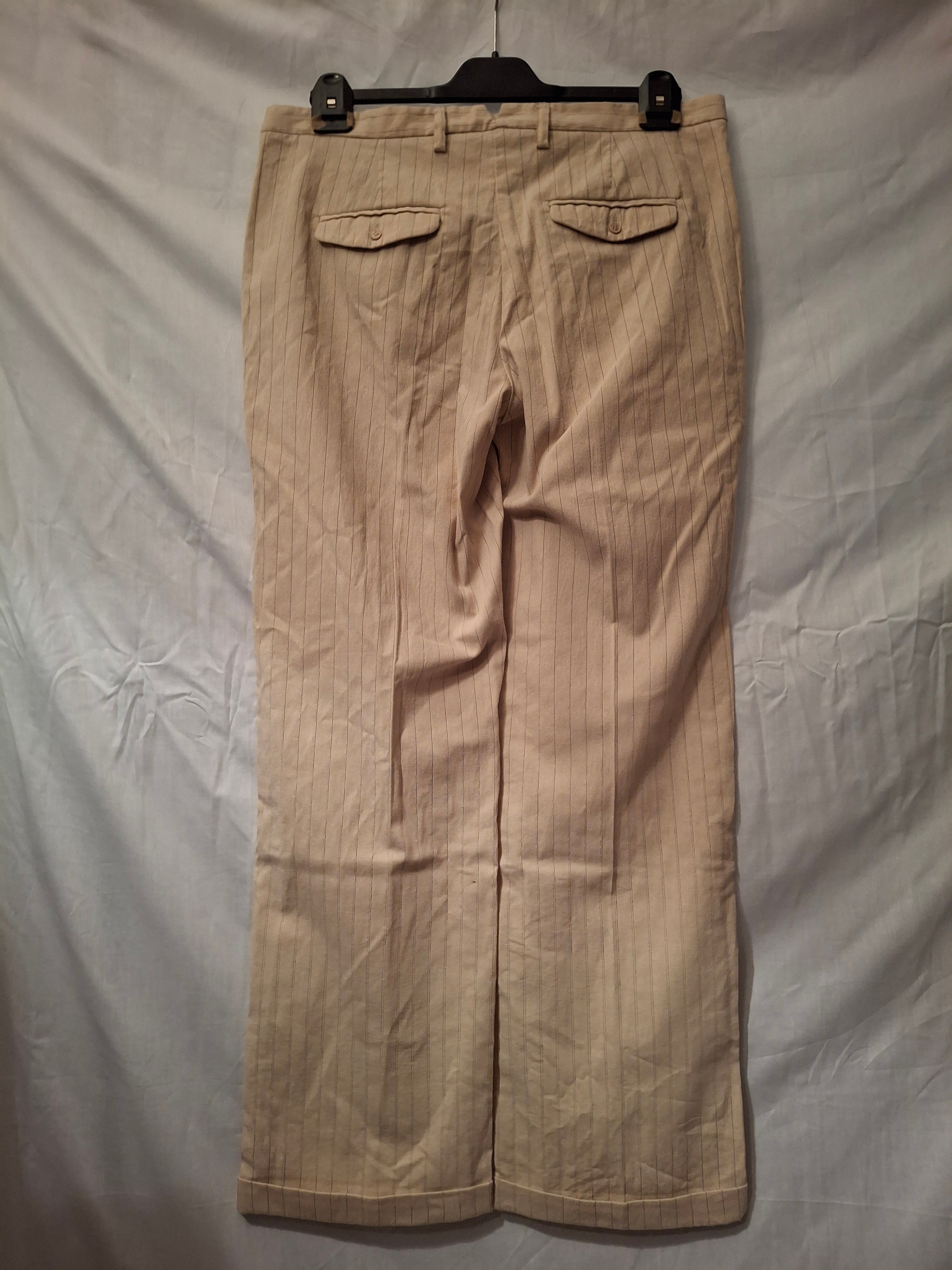 Pantalon femme Impérial - crème (à rayures) - Taille : M (38)