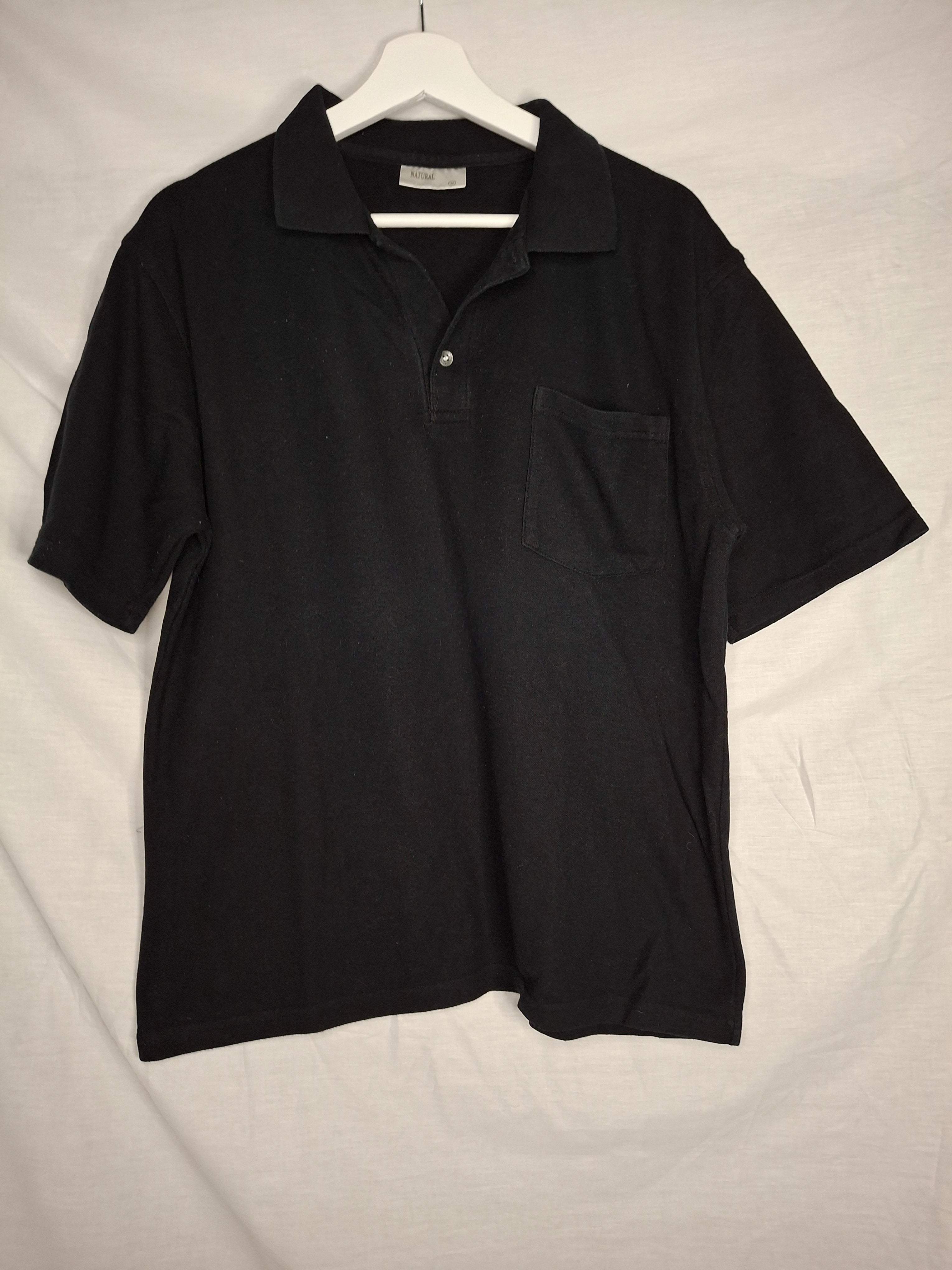 Polo Noir "NATURAL" - noir - Taille : M (38)