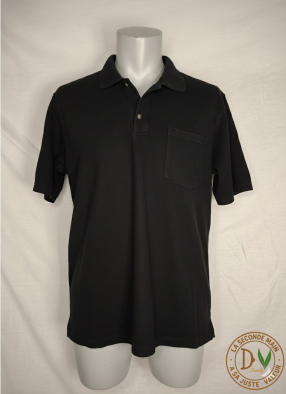 Polo Noir "NATURAL" - noir - Taille : M (38)