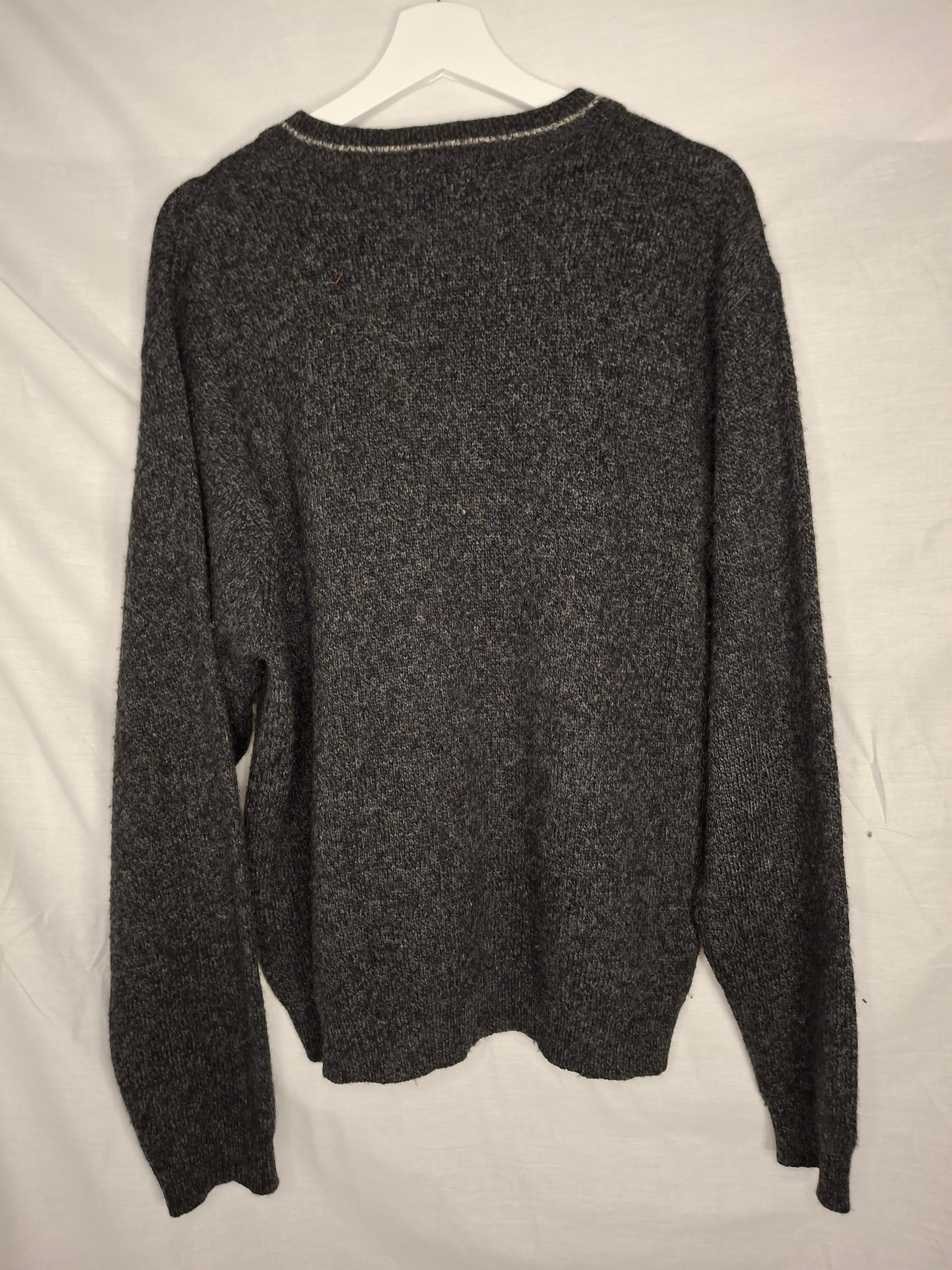 Pull Classique River Trader - Col V - 100% Laine -  Gris Chiné  - Taille  L (40)