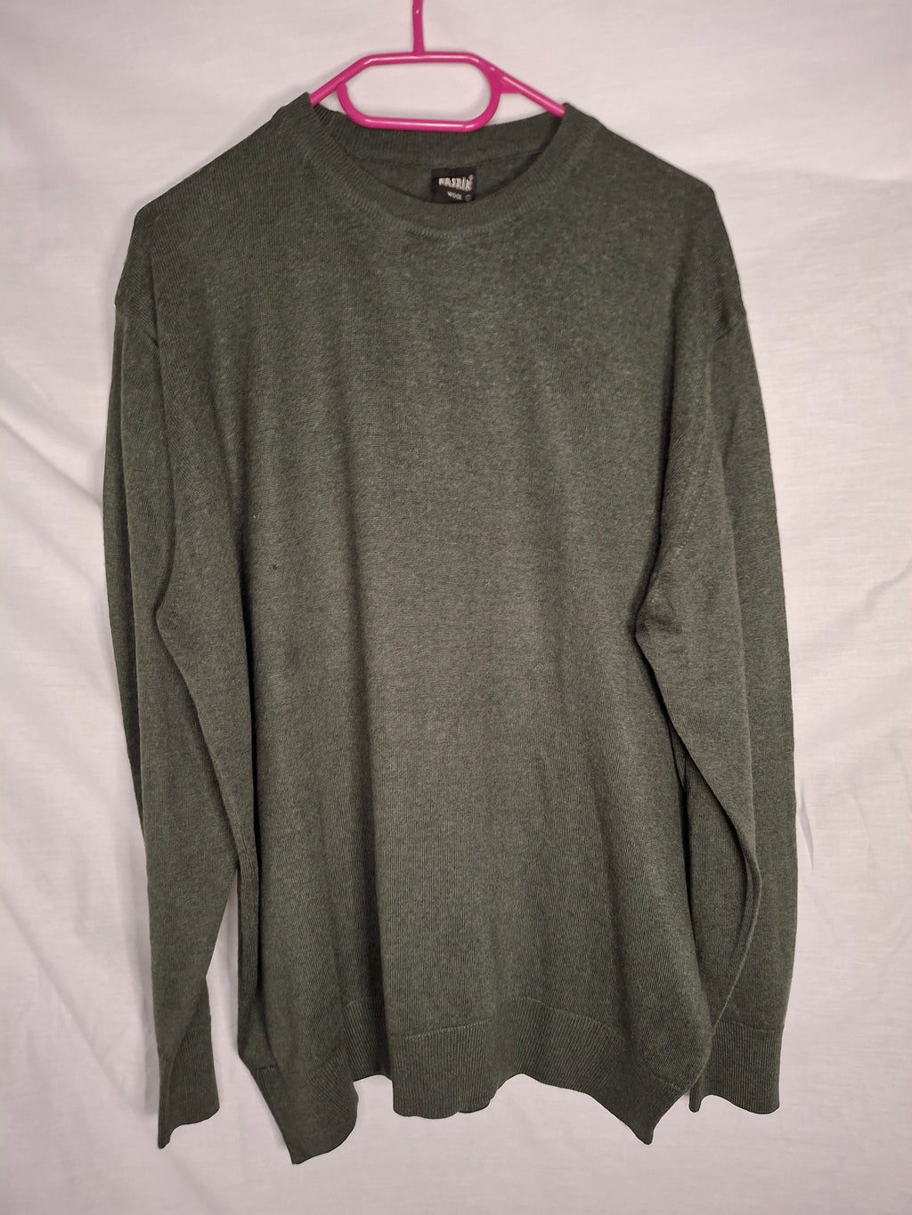 Pull Col Rond en Laine Kasrik  - Vert-de-Gris - Taille : XXL (44)