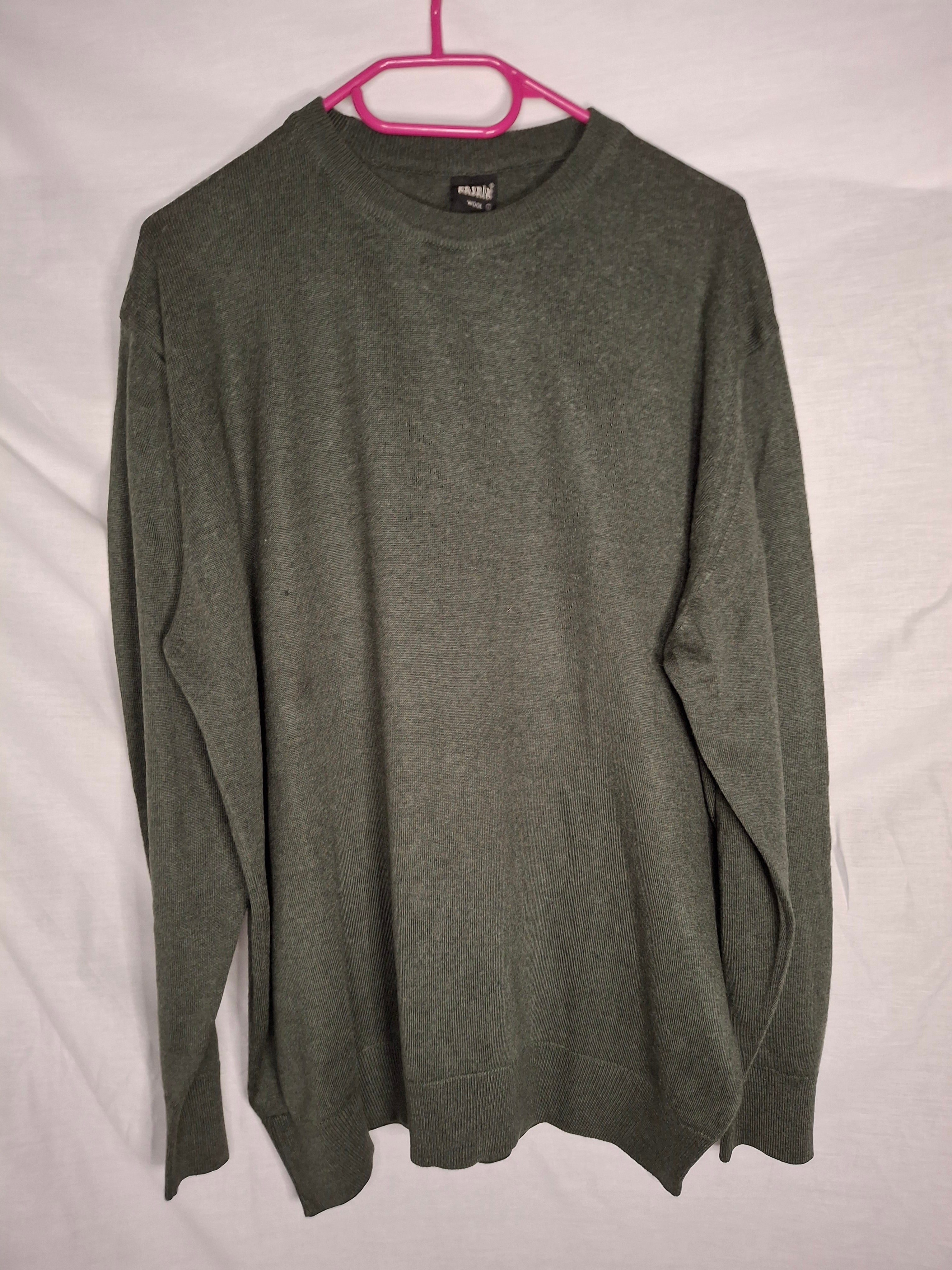 Pull Col Rond en Laine Kasrik  - Vert-de-Gris - Taille : XXL (44)