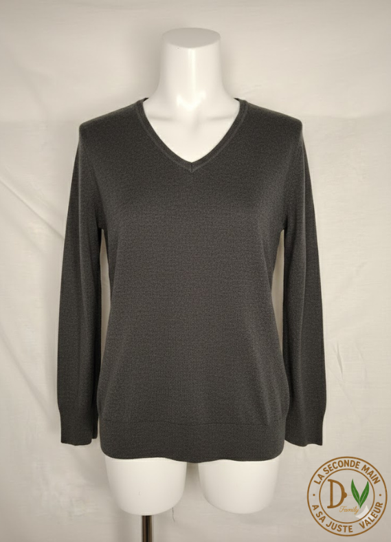 Pull Homme Jimmy Taverniti - Gris Anthracite  - Taille : XL (42)