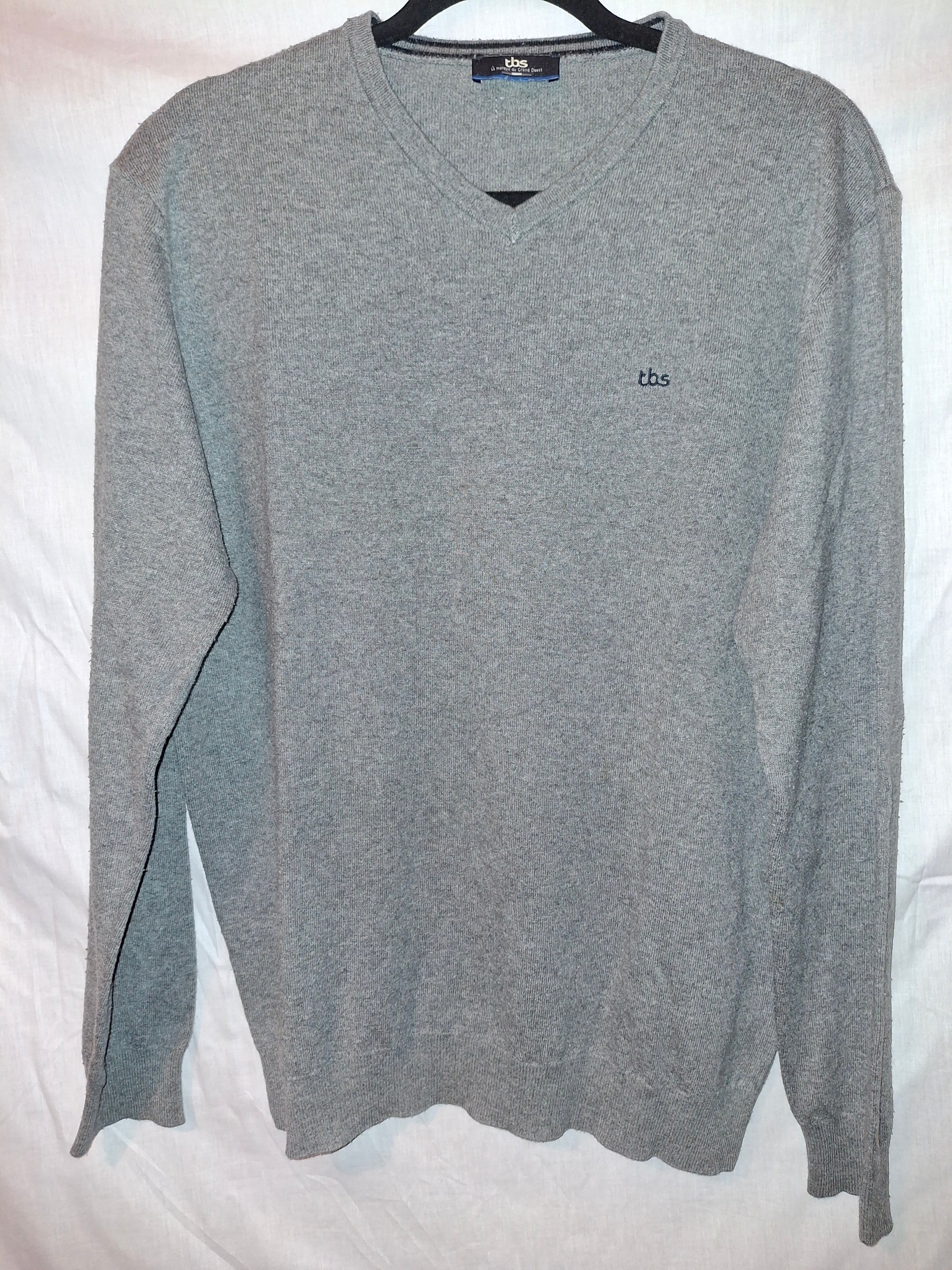 Pull en laine TBS – bleu - Taille : L (40)