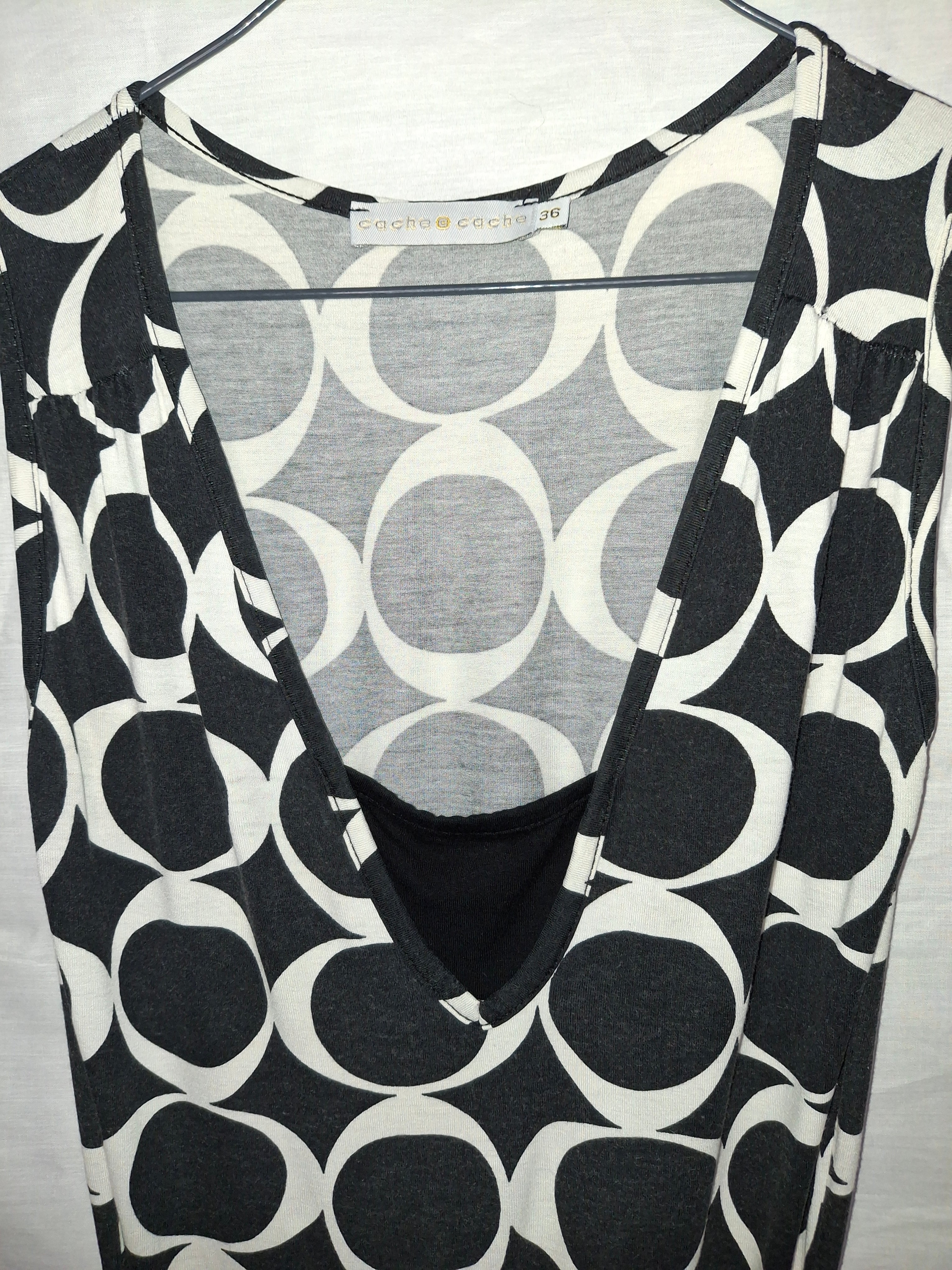 Robe Cache cache – Noire et blanche - Taille  S (36)