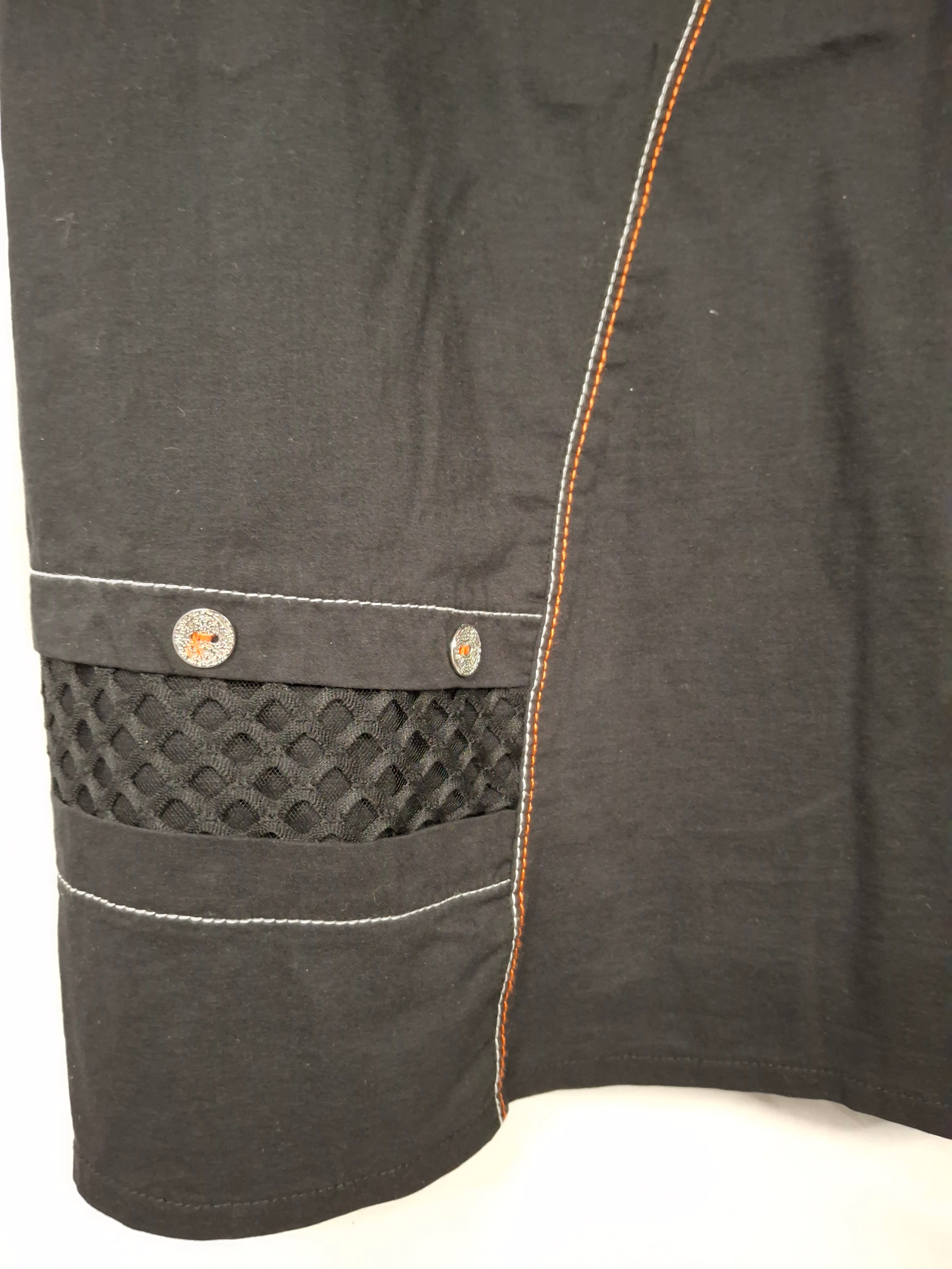 Robe Femme Christine LAURE  – Empiècement Tropical Noir  - Taille L (40)