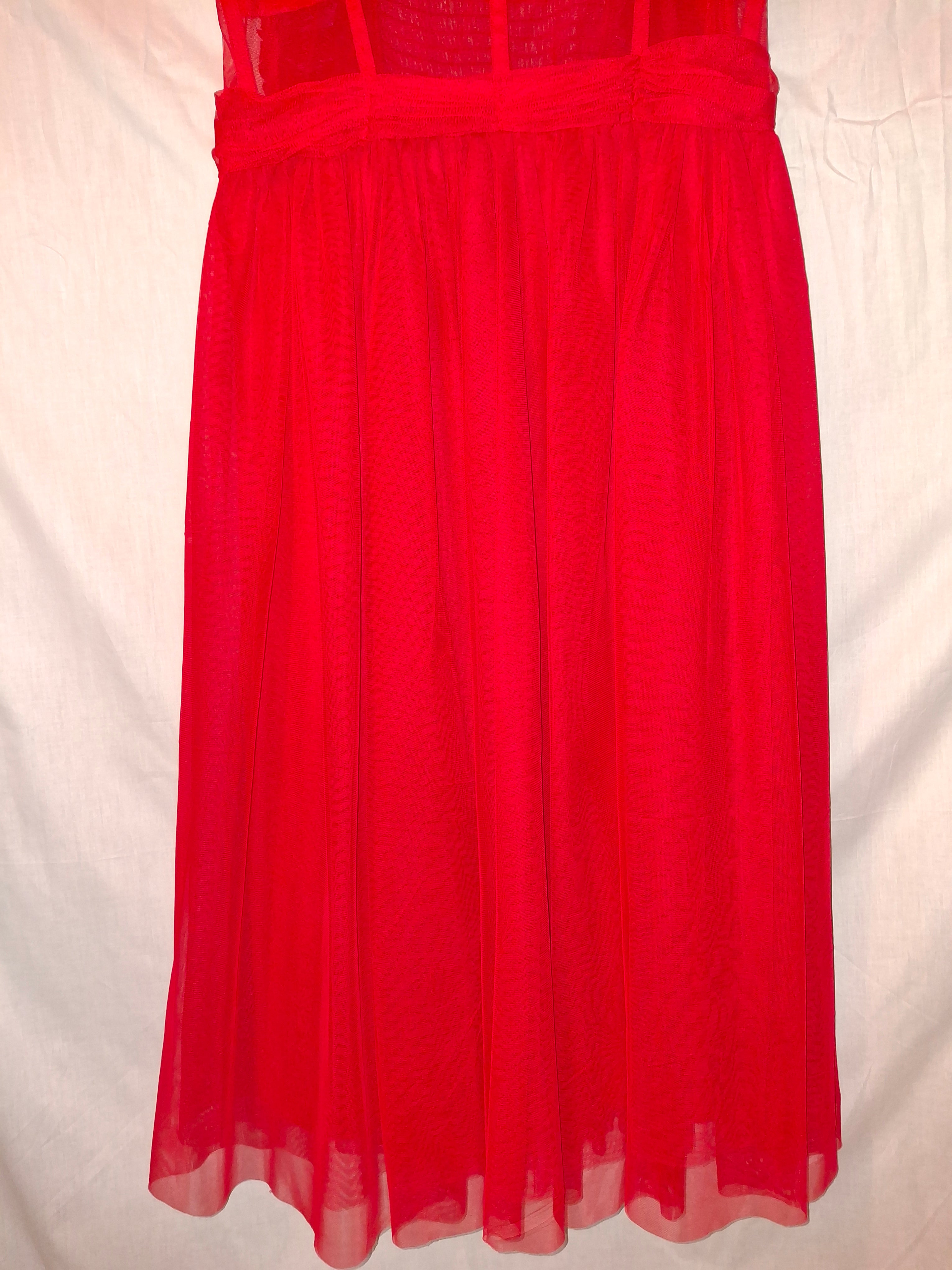 Robe de soirée Lace & beads – rouge - Taille : XXXXL (48)