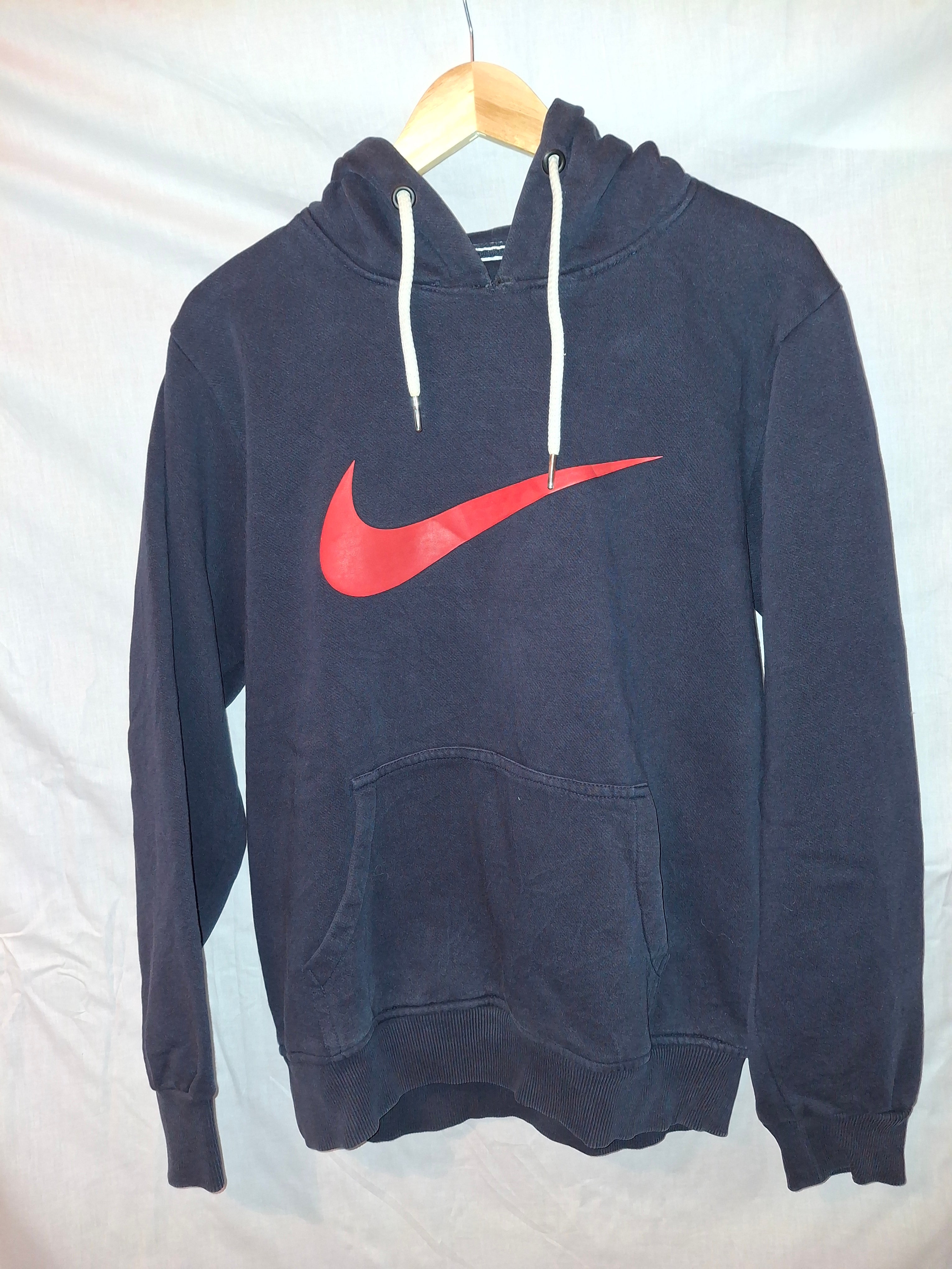 Sweat à capuche Nike - Bleu, marquage rouge - Taille : L (40)