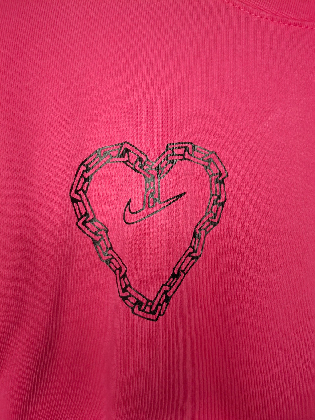 T-Shirt Nike L/S VIF RARE - Design Streetwear Cartoon Y2K  - rose - Taille : M (38)