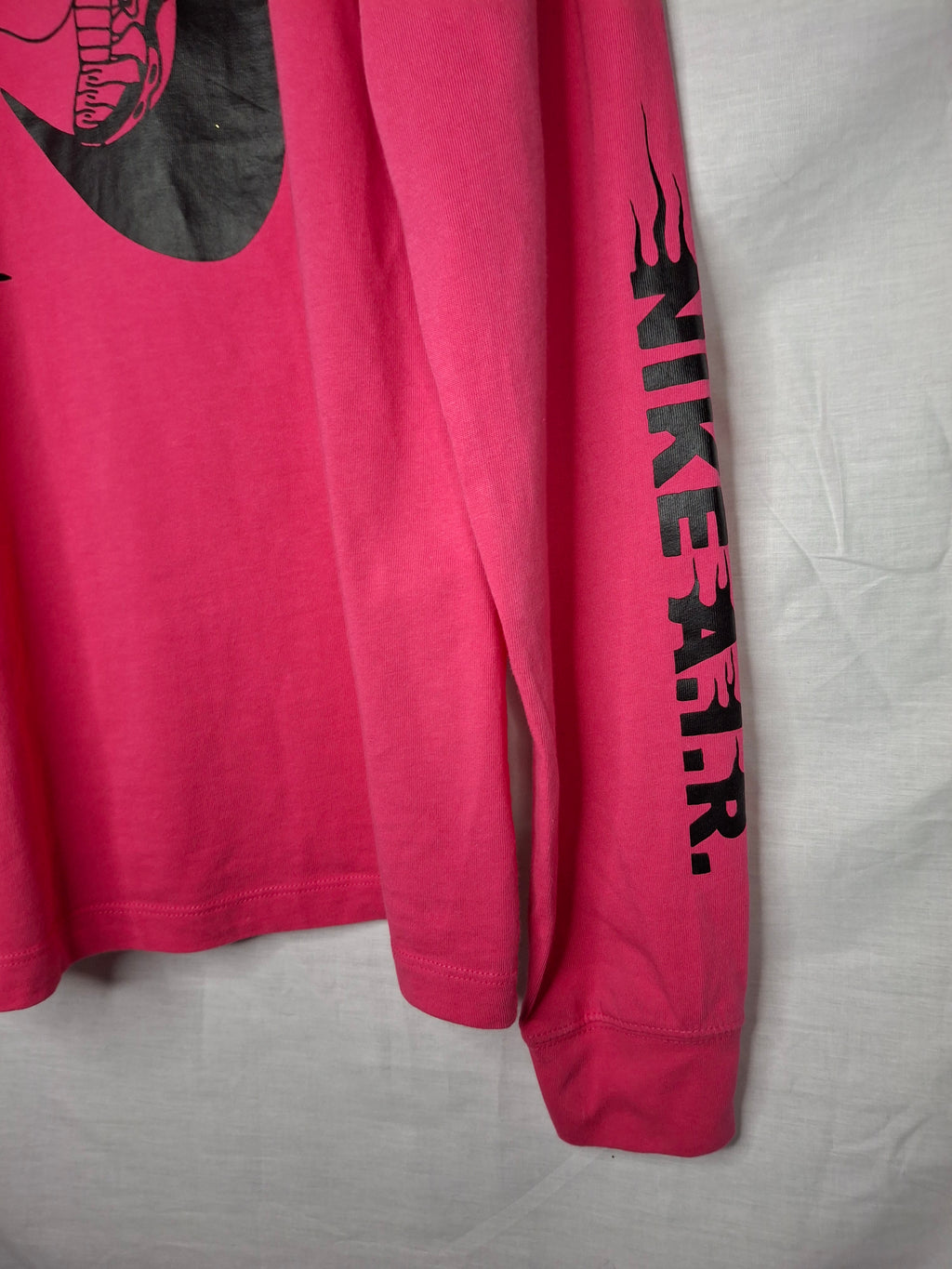 T-Shirt Nike L/S VIF RARE - Design Streetwear Cartoon Y2K  - rose - Taille : M (38)