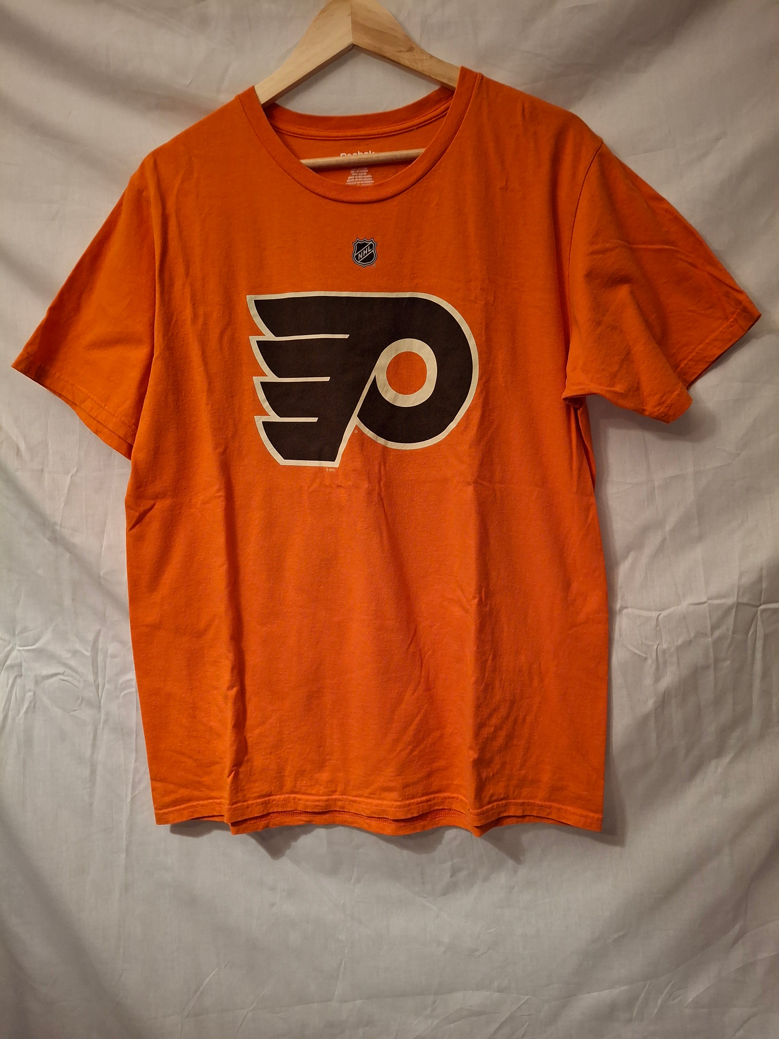 T-shirt Reebok, NHL - Orange, marquage noir - Taille : L (40)