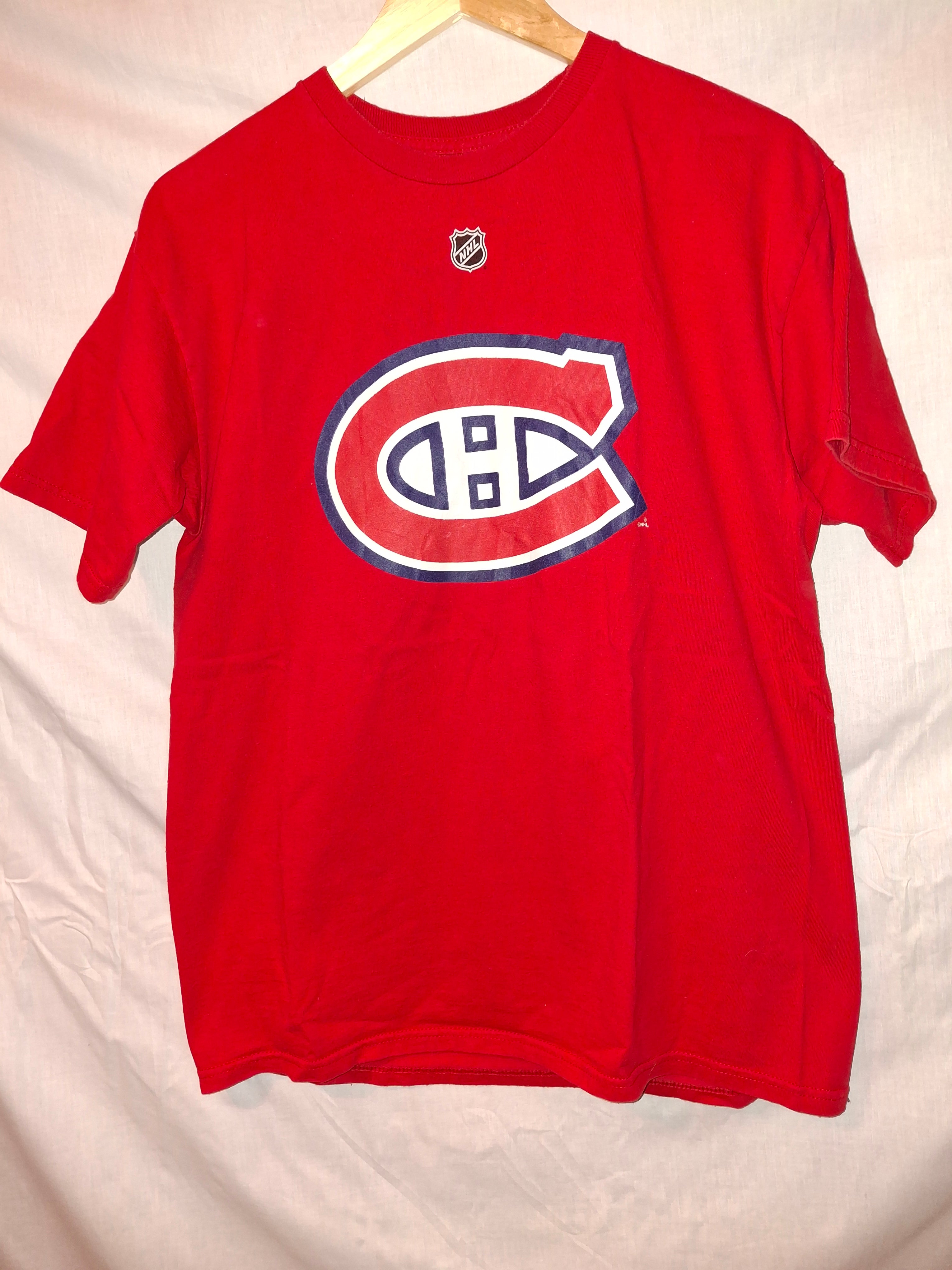 T-shirt Reebok, NHL - Rouge, marquage Bleu - Taille : S (36)
