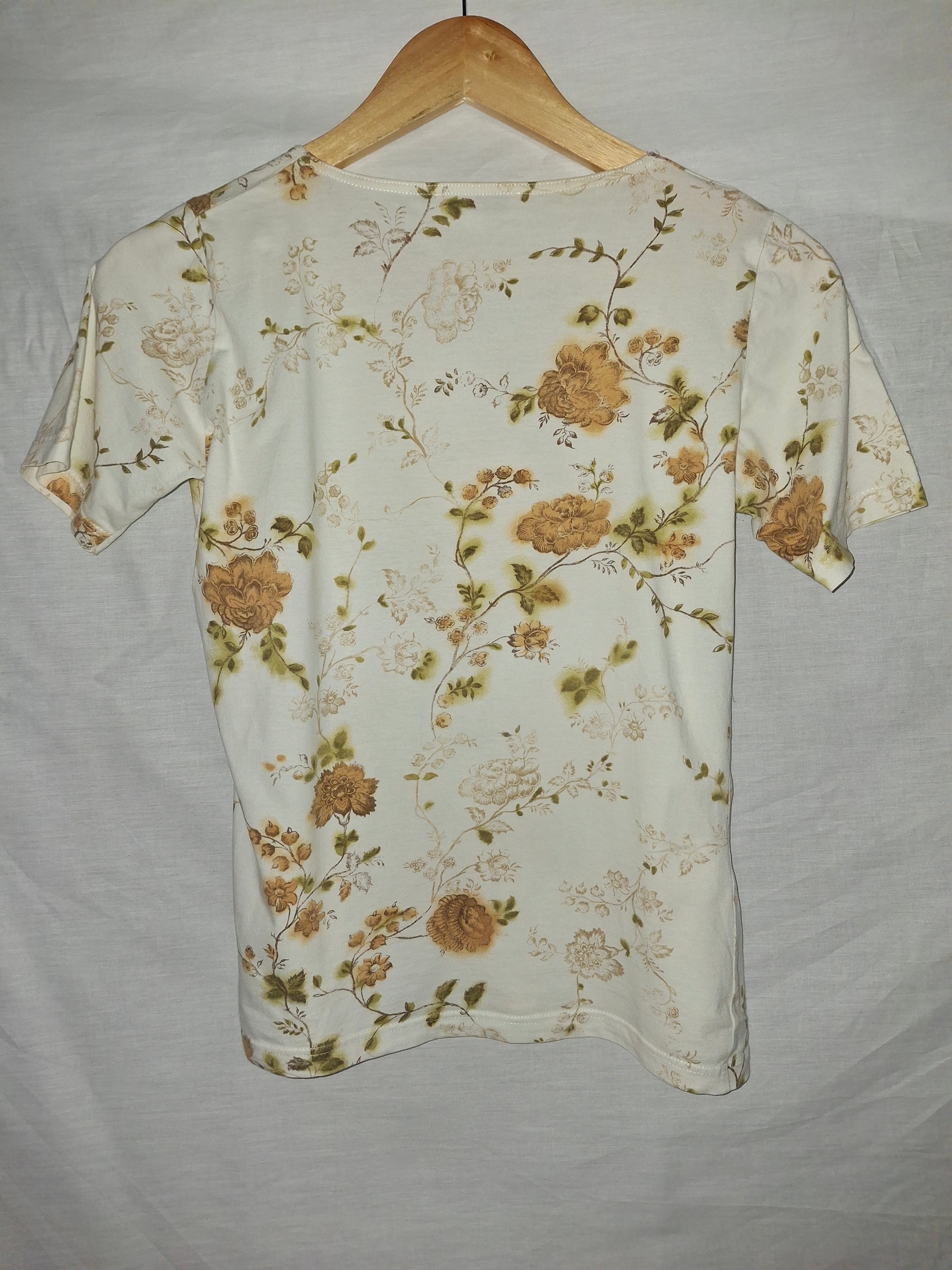 T-shirt femme Gérard Pasquier - Blanc, marquage fleur - Taille M (38)