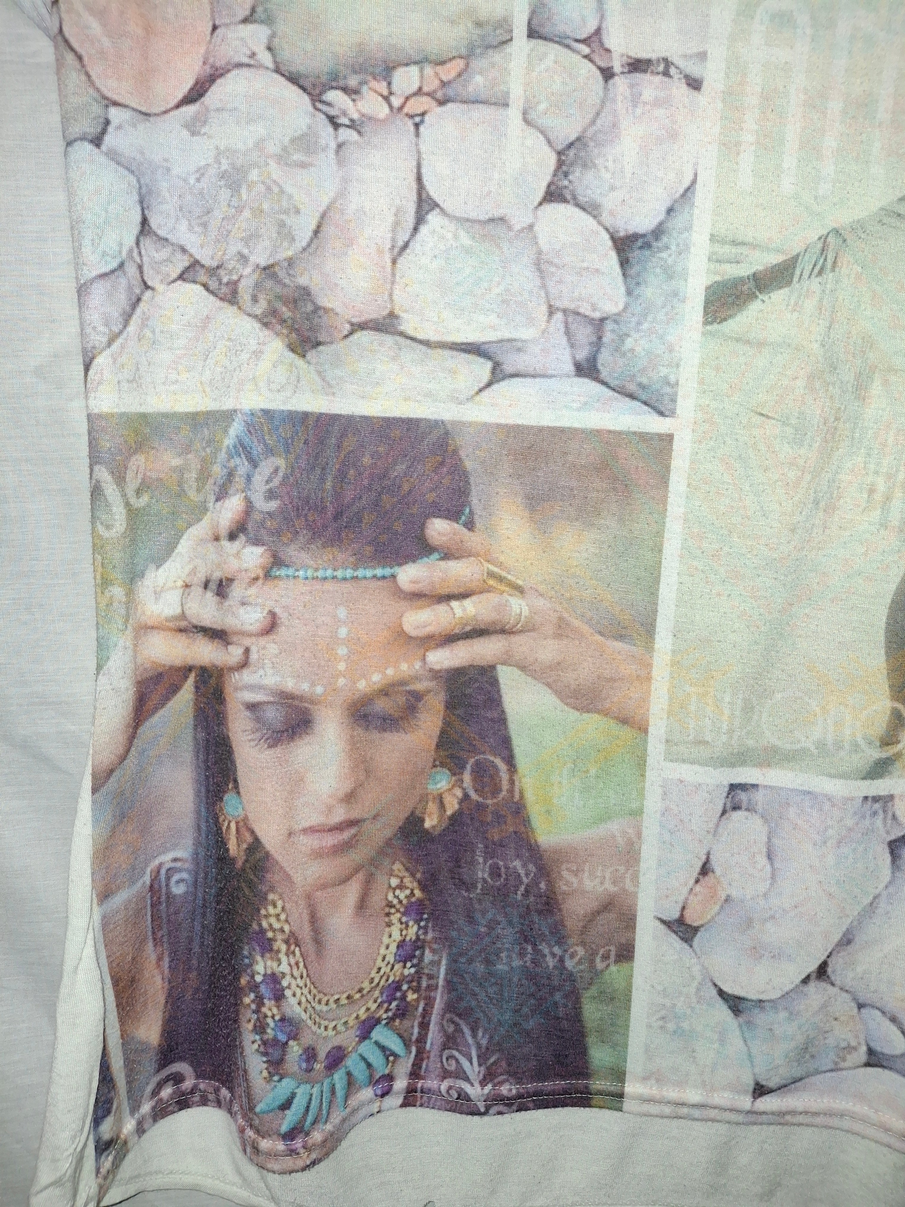 T-shirt femme Sand Paris - Blanc, marquage visage femme - Taille  M (38)