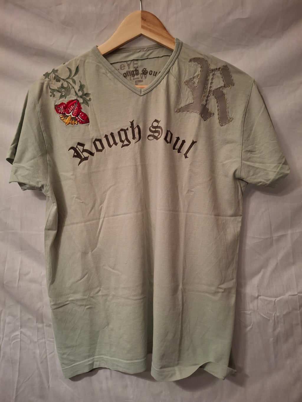 T-shirt homme Rough soul – vert - Taille : M (38)