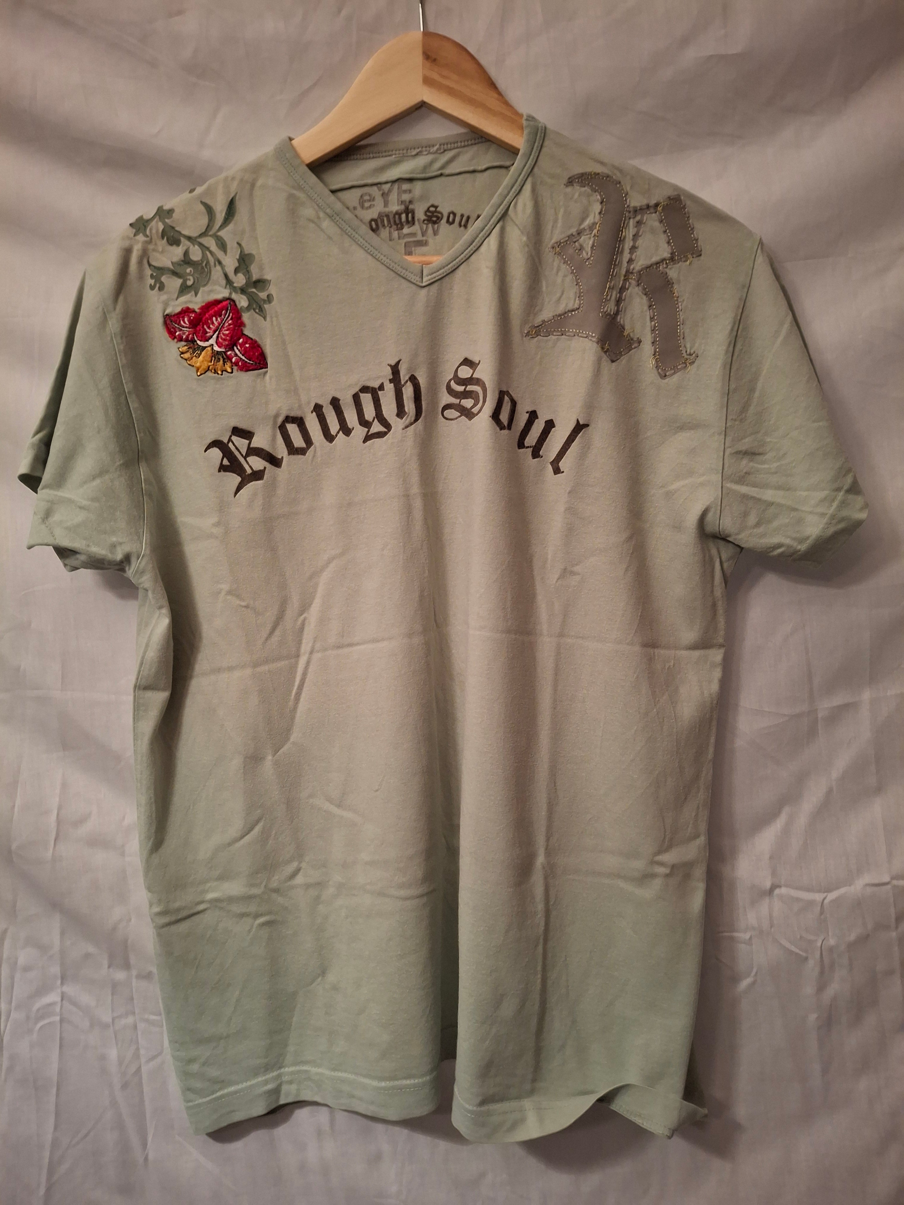 T-shirt homme Rough soul – vert - Taille : M (38)