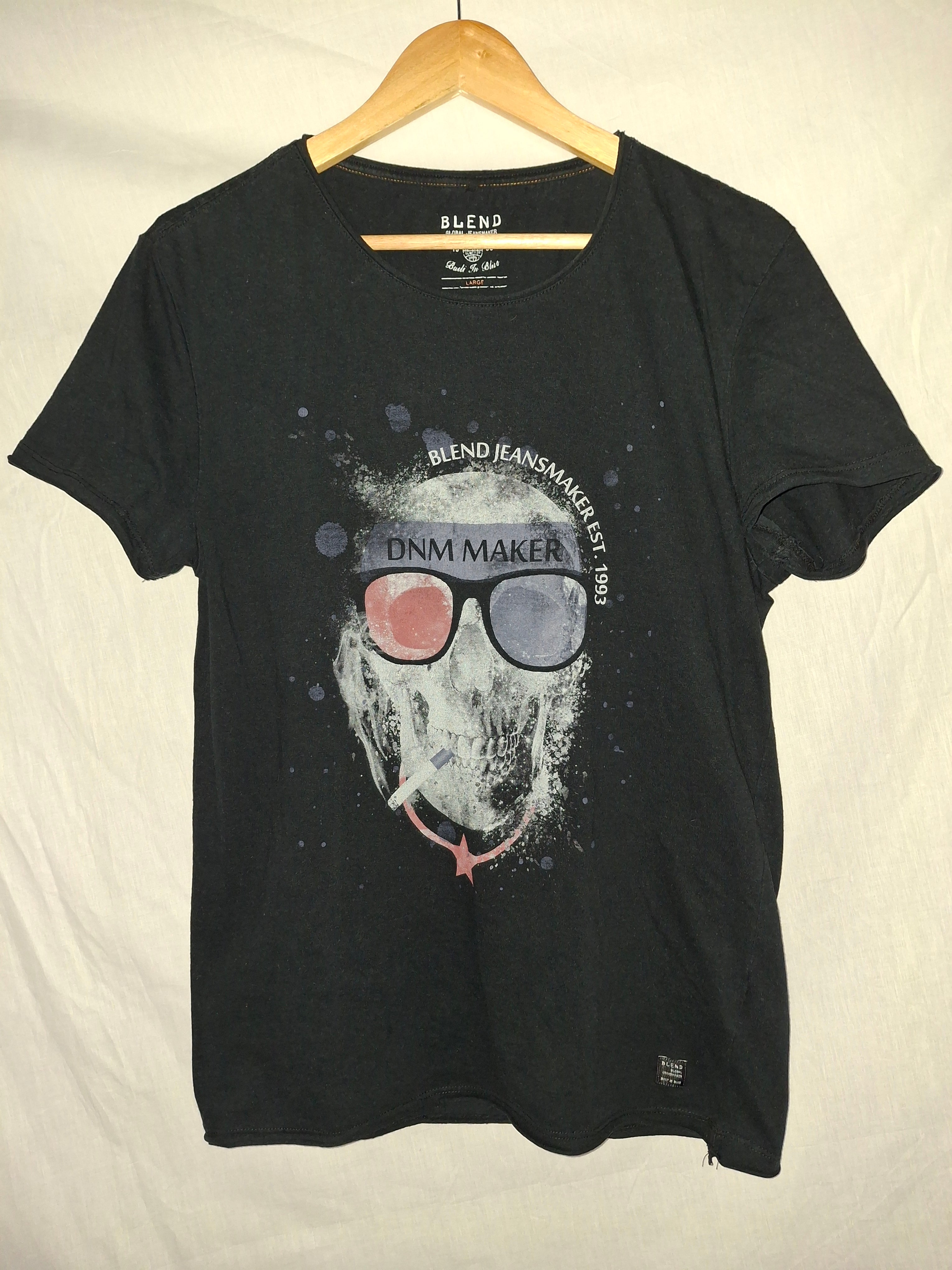 T shirt tête de mort Blend - noir - Taille : L (40)
